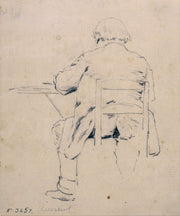 Seated Man From Behind by Santiago Rusinol