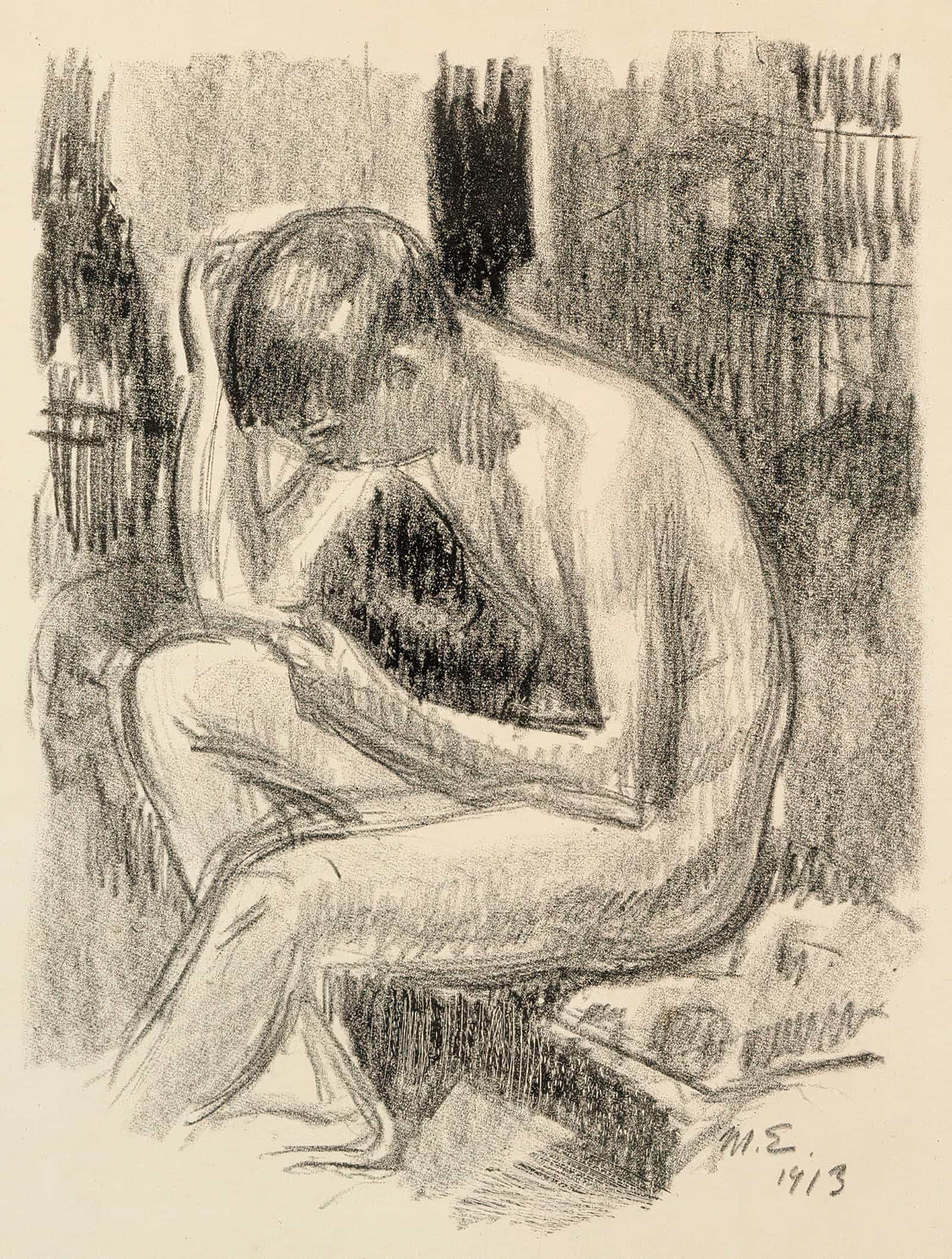Seated Nude by Magnus Enckell