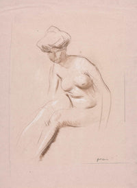 Seated Nude Fourth Quarter S Or First Third S by Jean Louis Forain