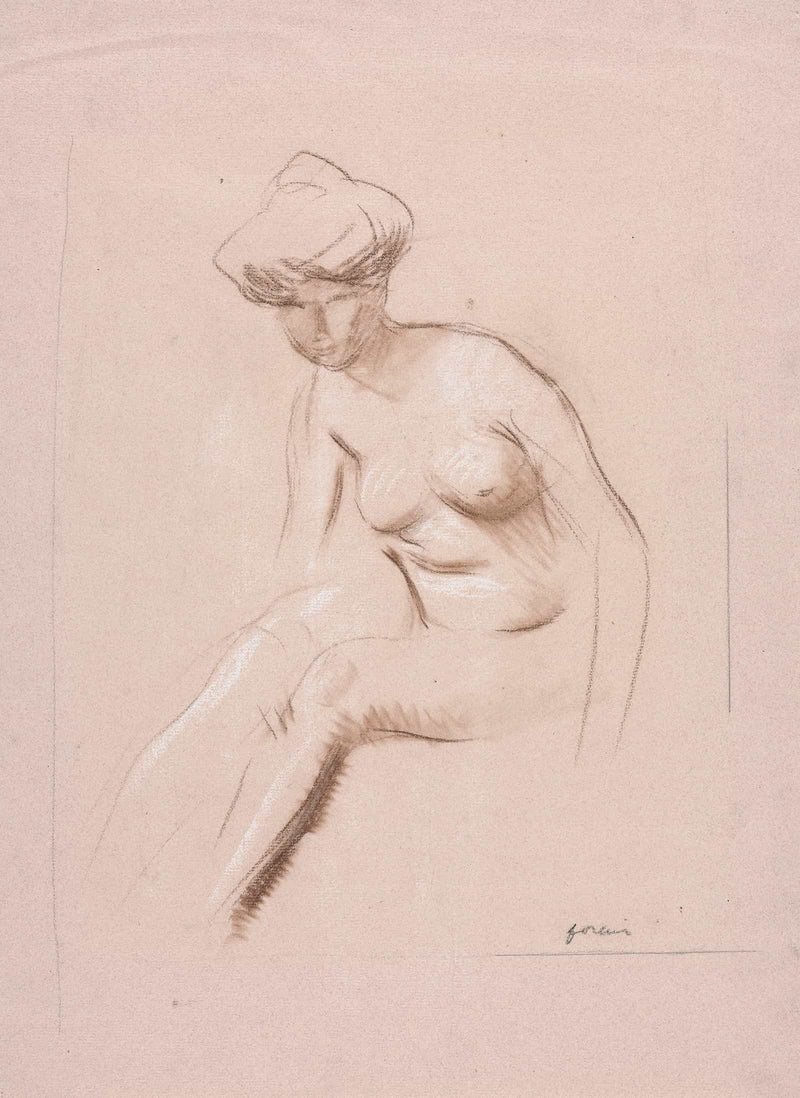 Seated Nude Fourth Quarter S Or First Third S by Jean Louis Forain