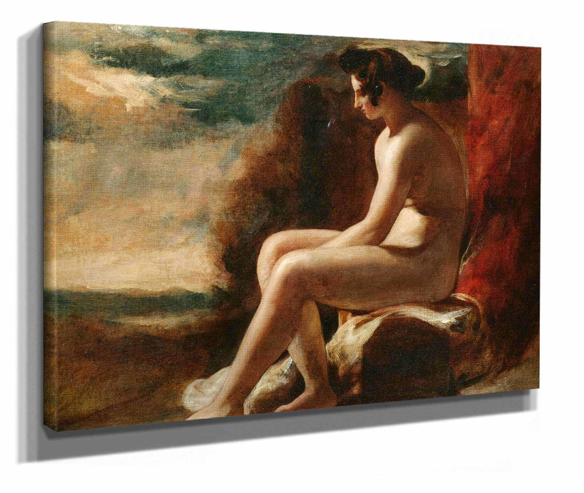 Seated Nude In A Landscape by William Etty