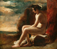 Seated Nude In A Landscape by William Etty
