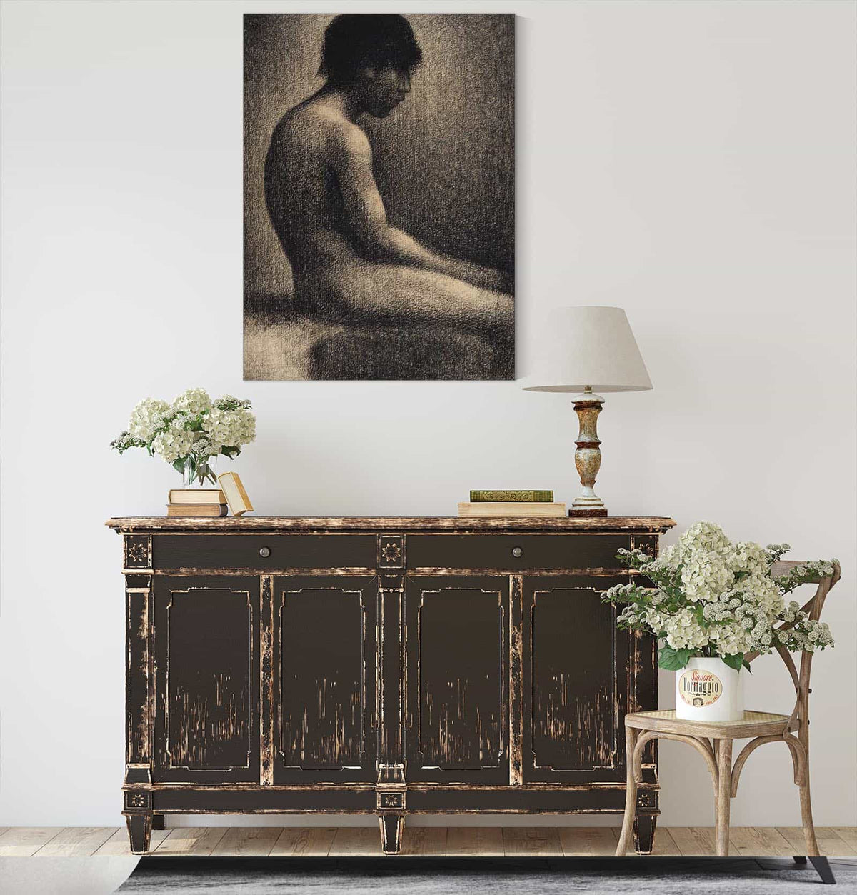 Seated Nude Study For Une Baignade by Georges Seurat