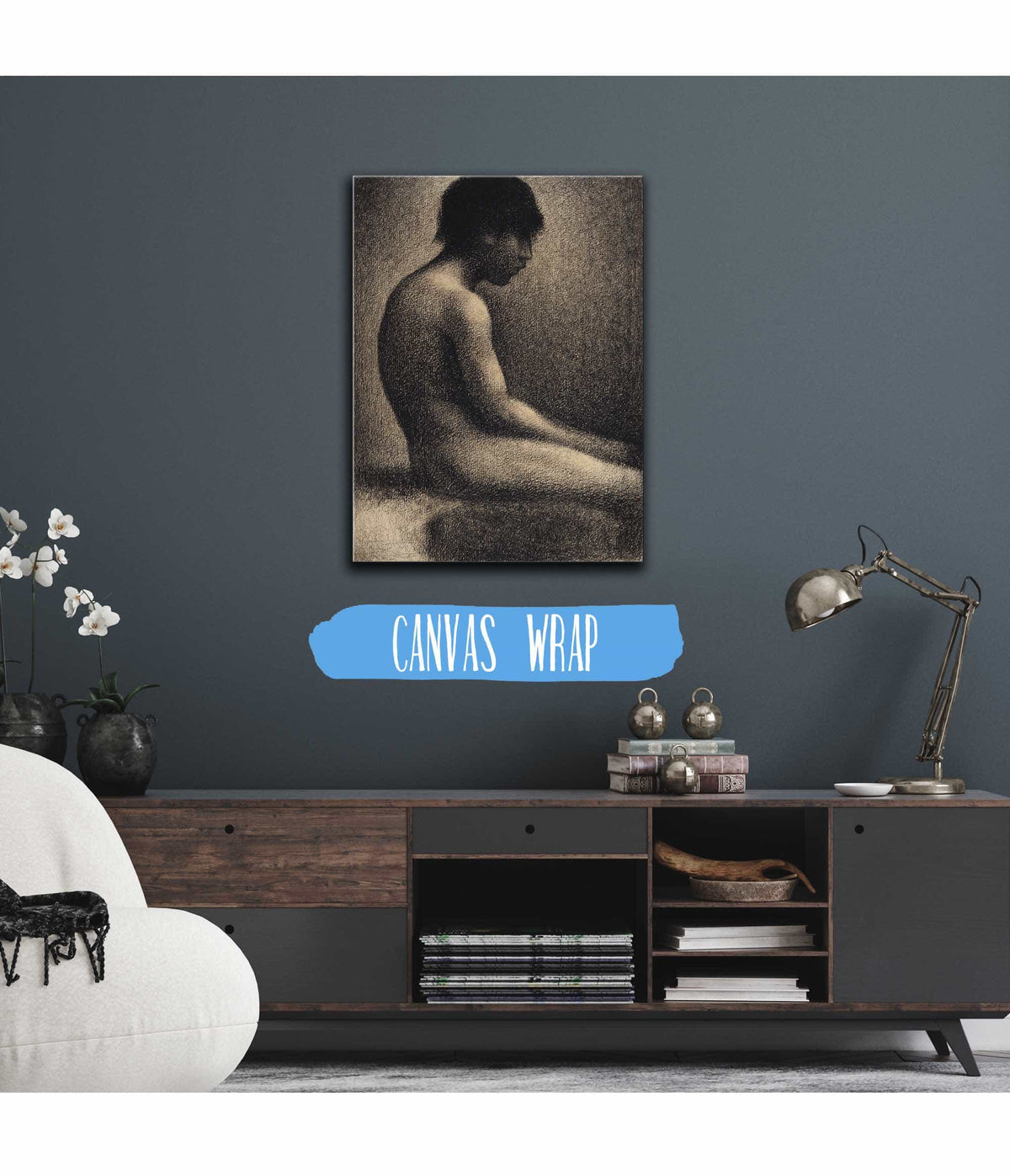 Seated Nude Study For Une Baignade by Georges Seurat