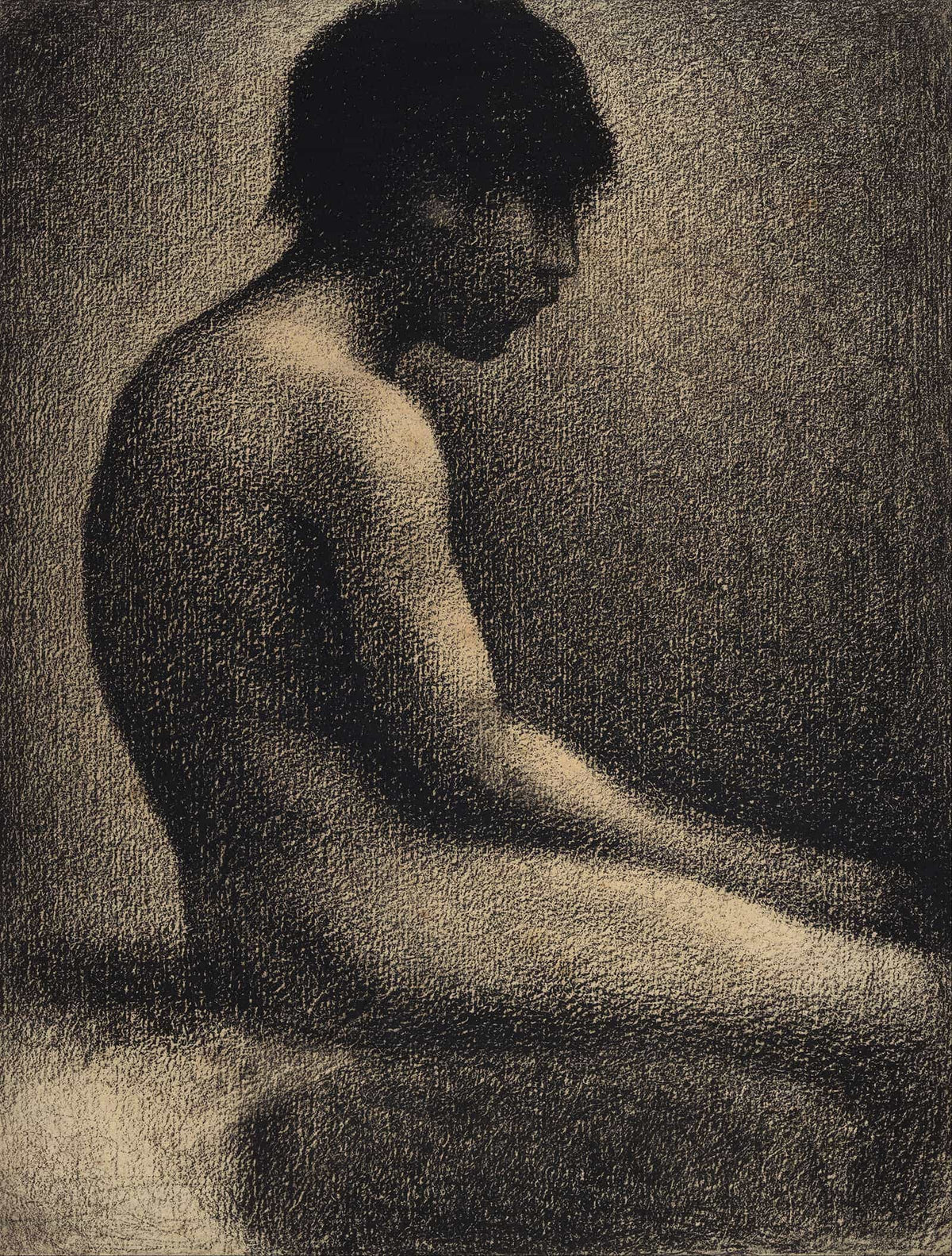Seated Nude Study For Une Baignade by Georges Seurat