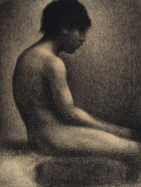 Seated Nude Study For Une Baignade by Georges Seurat