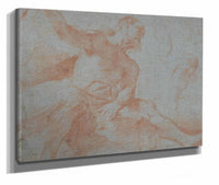 Seated Old Man With Right Arm Upraised Tithonus by Guercino