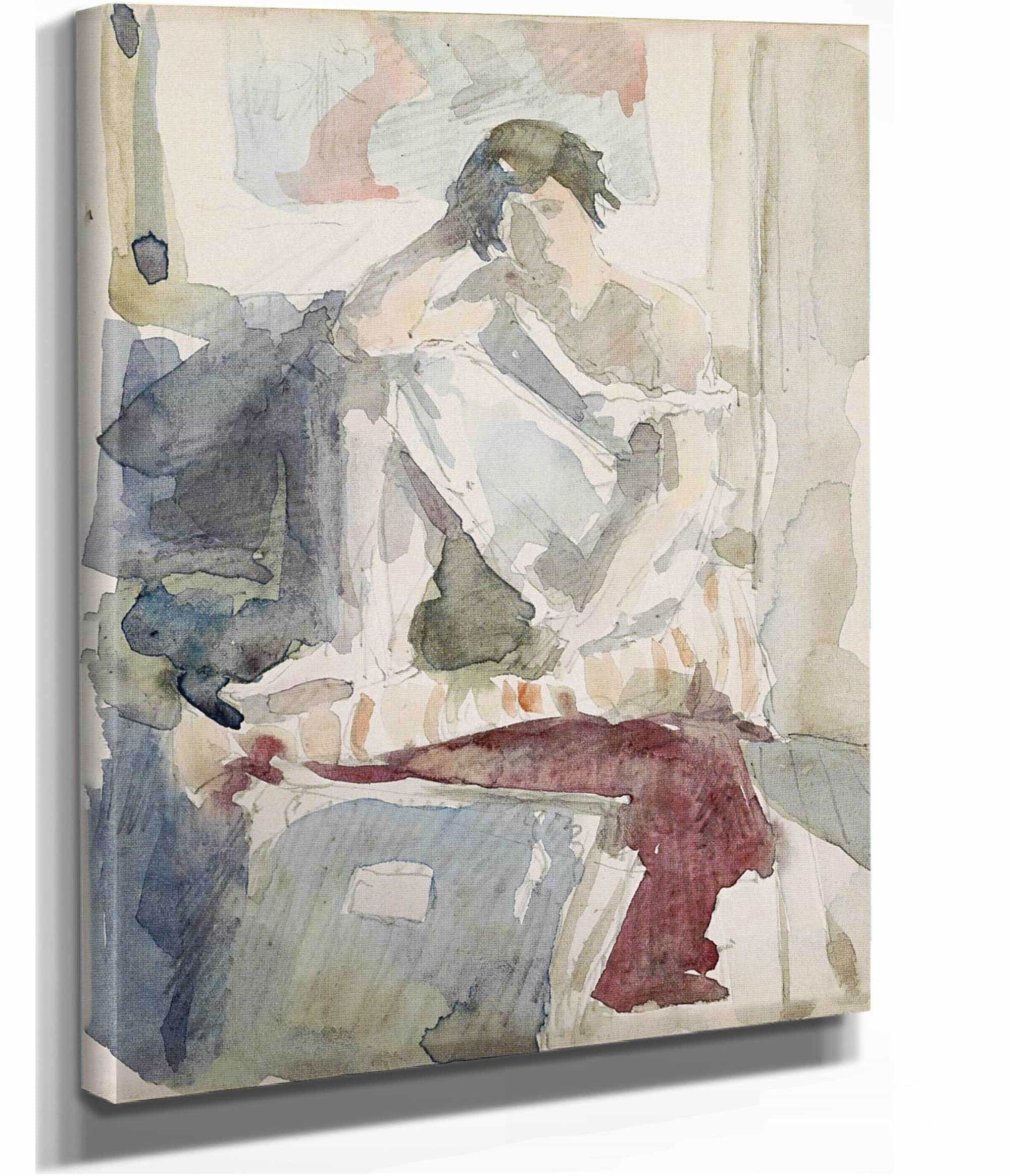 Seated Woman In An Interior by Reijer Stolk