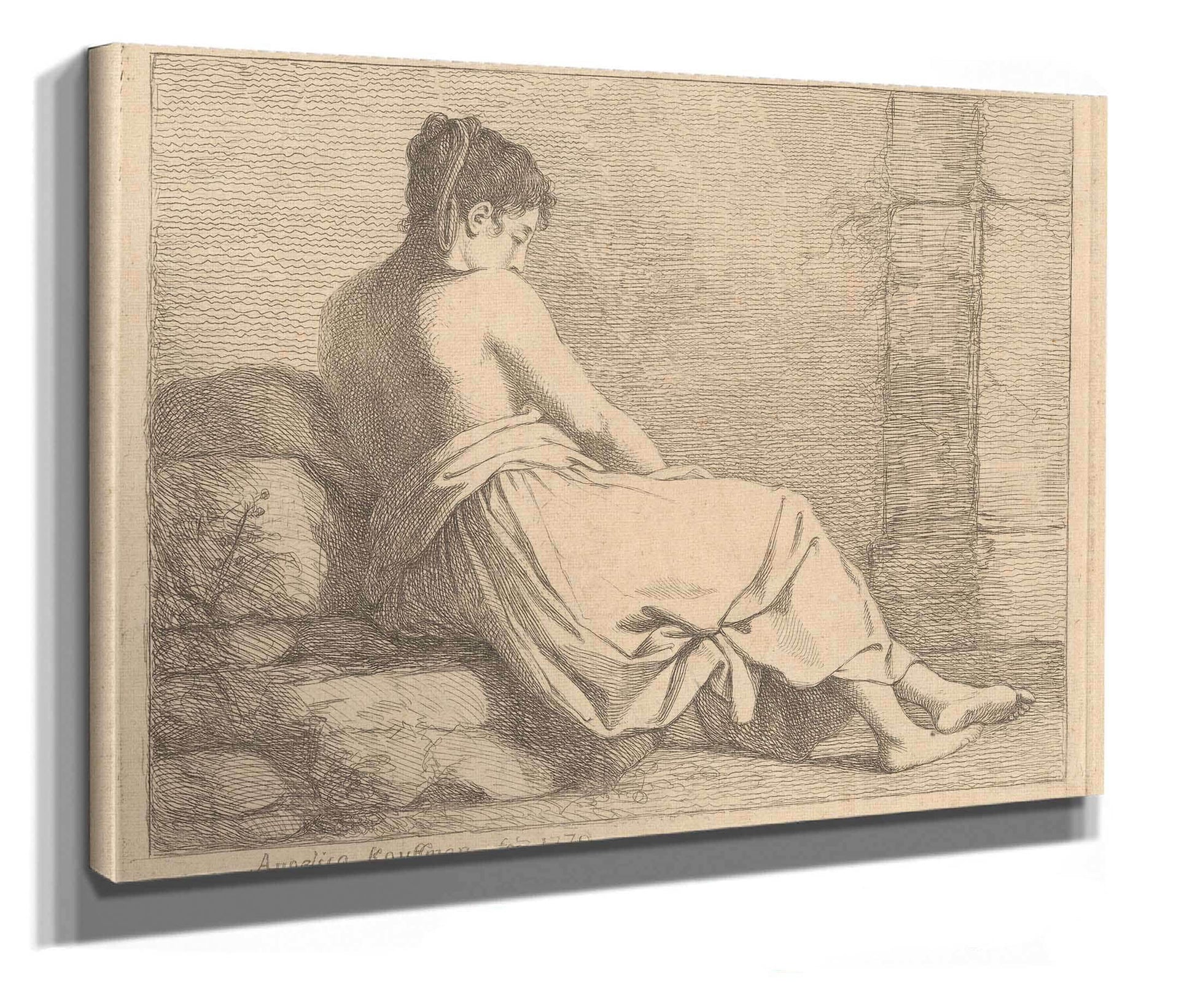 Seated Woman Le Blanc by Angelica Kauffmann