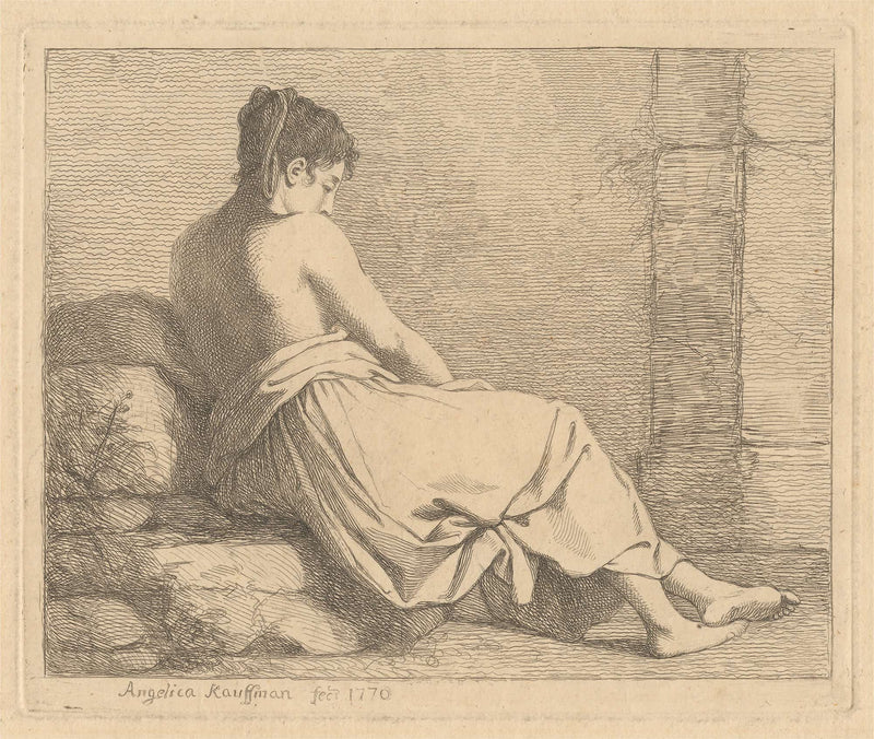 Seated Woman Le Blanc by Angelica Kauffmann
