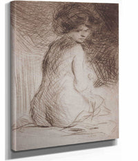 Seatetd Nude Woman From The Back by Jean Louis Forain