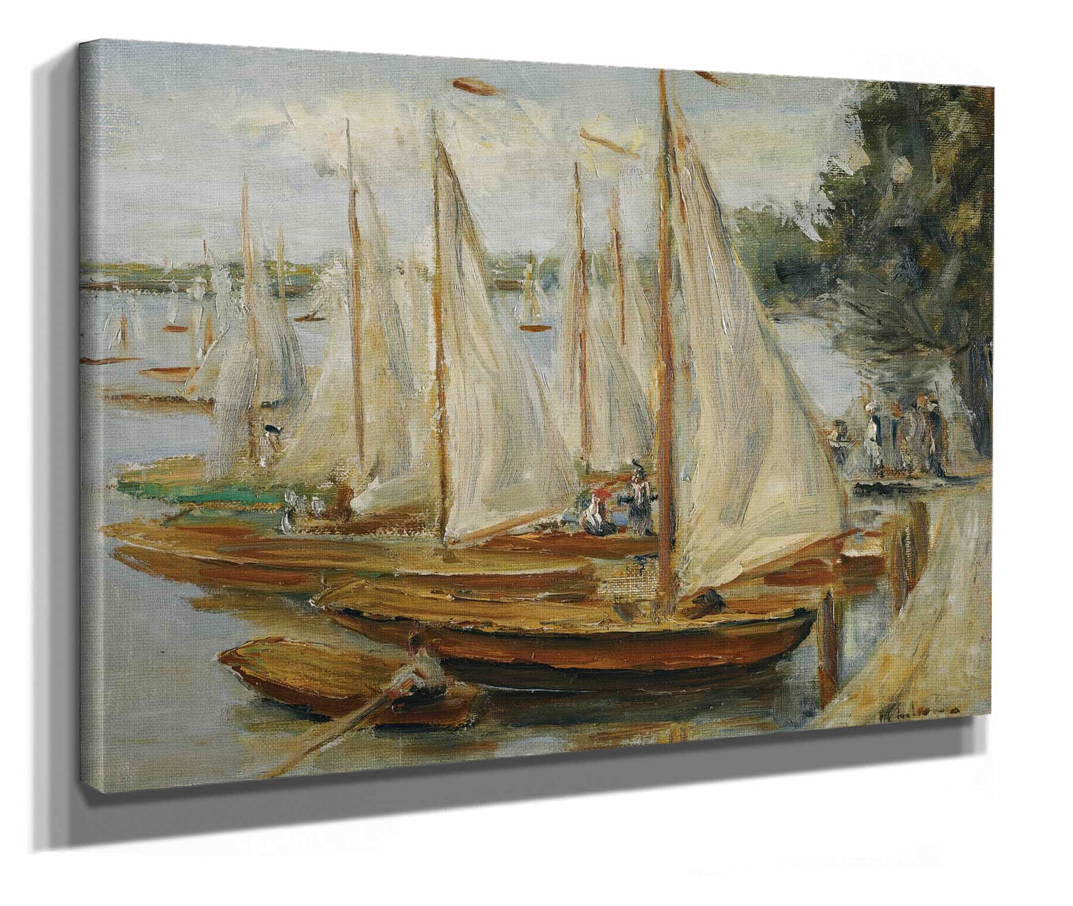 Segelboote Am Wannsee Sailing Boats On Wannsee Lake by Max Liebermann