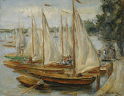 Segelboote Am Wannsee Sailing Boats On Wannsee Lake by Max Liebermann