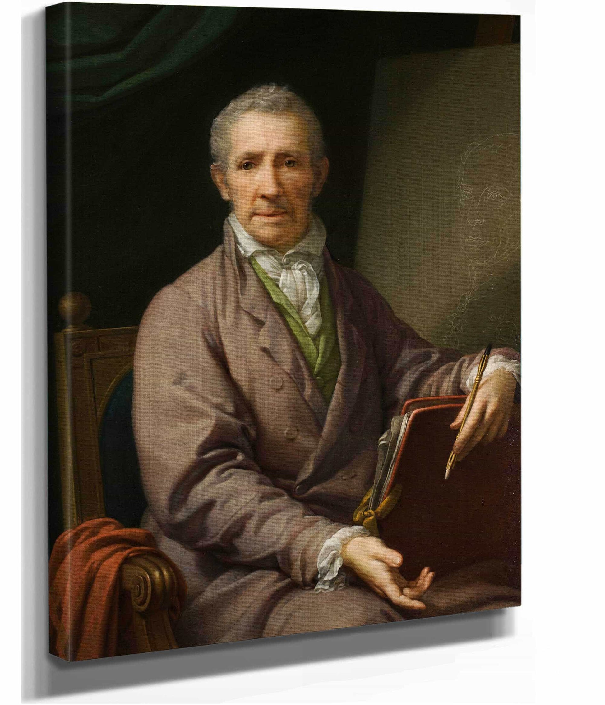 Selbstbildnis An Der Staffelei by Johann Baptist Von Lampi The Elder