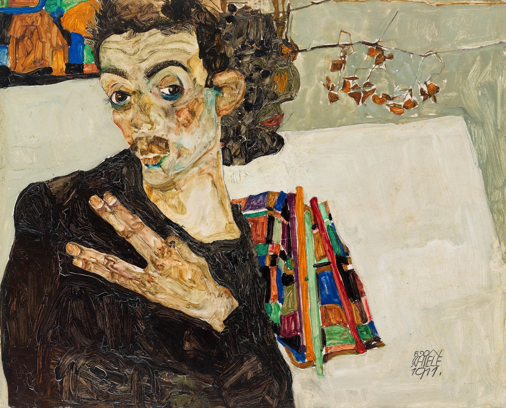 Selbstbildnis by Egon Schiele
