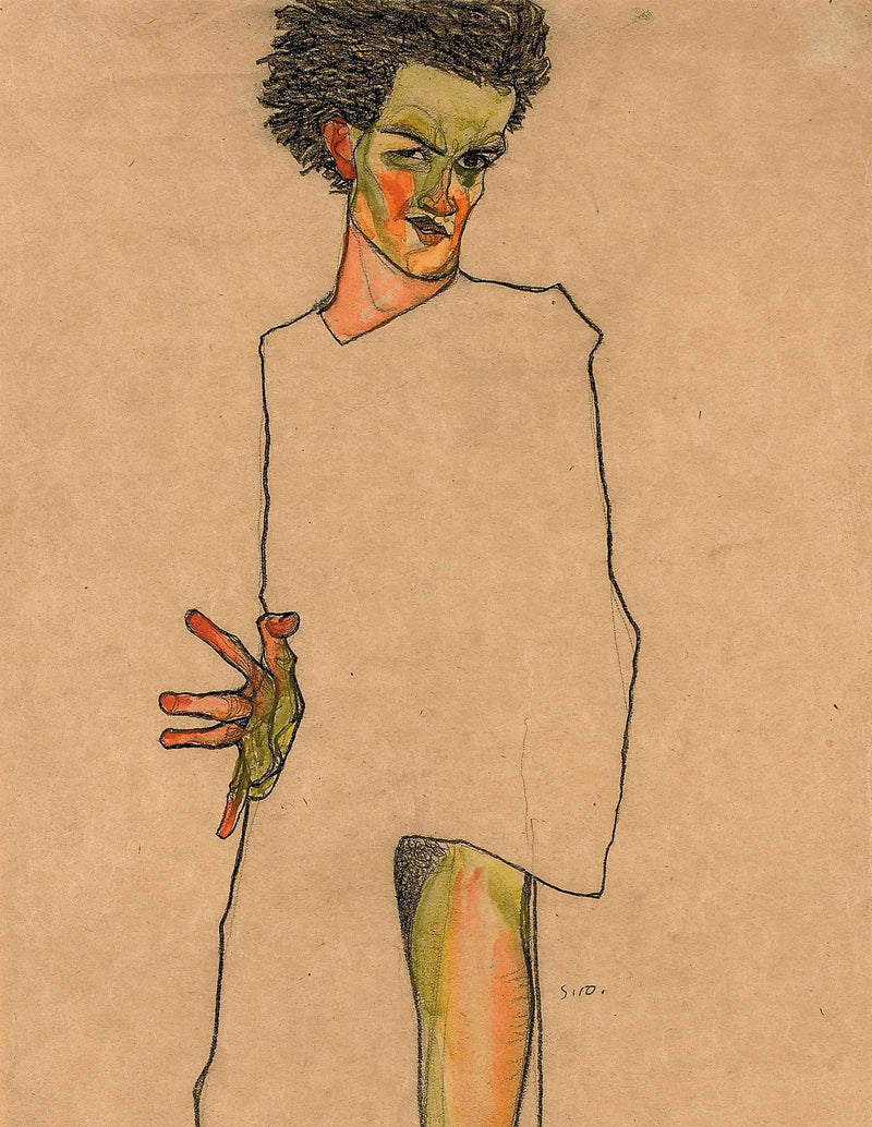 Selbstbildnis by Egon Schiele