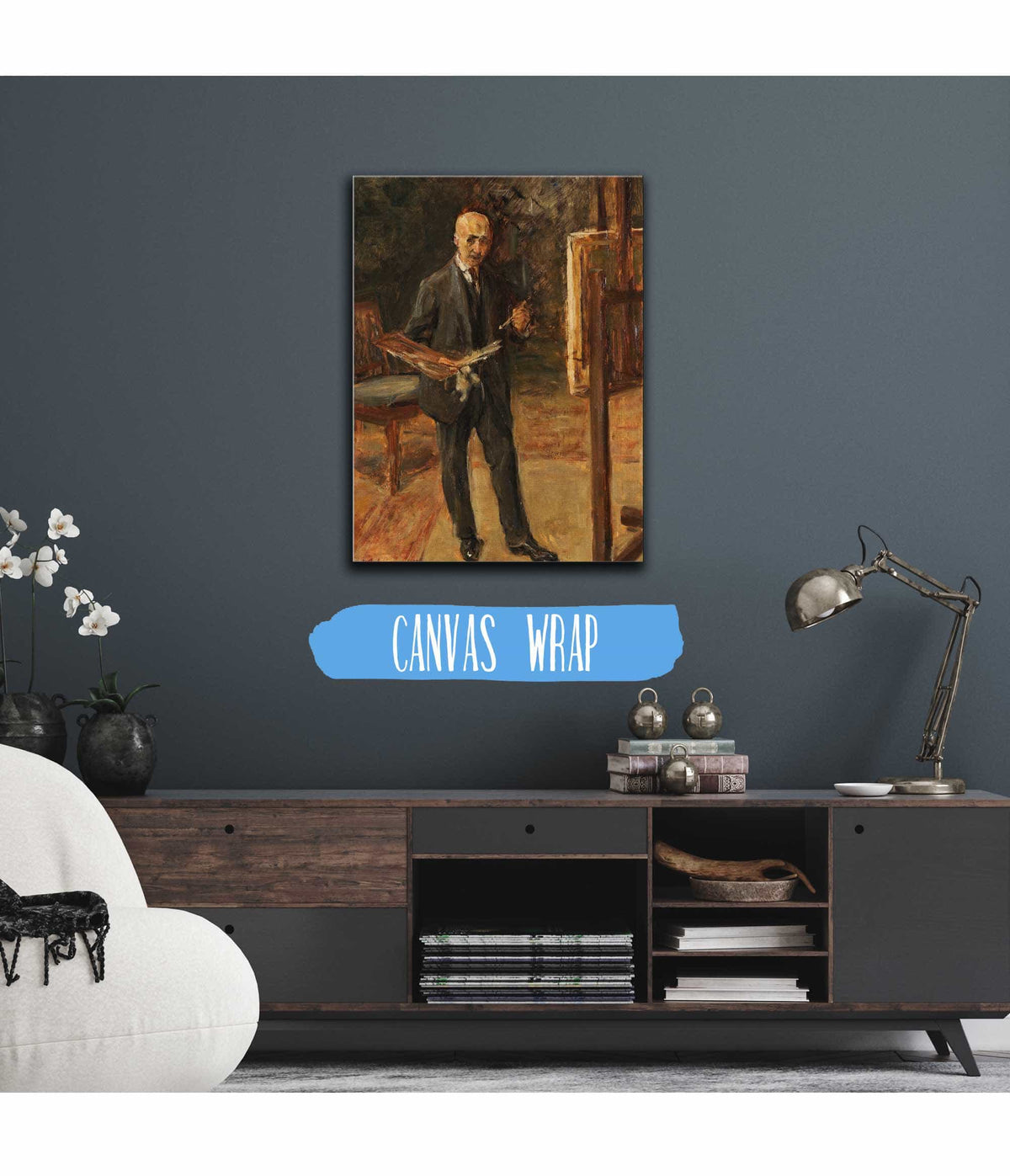 Selbstbildnis Im Anzug Vor Der Staffelei Ganzfigur by Max Liebermann