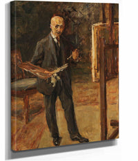 Selbstbildnis Im Anzug Vor Der Staffelei Ganzfigur by Max Liebermann