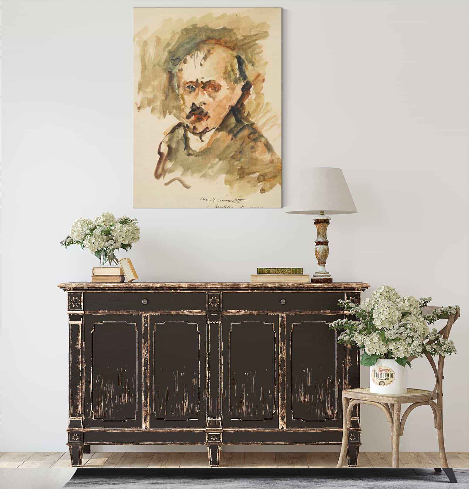 Selbstbildnis Mit Schnurrbart Self Portrait With Moustache by Lovis Corinth
