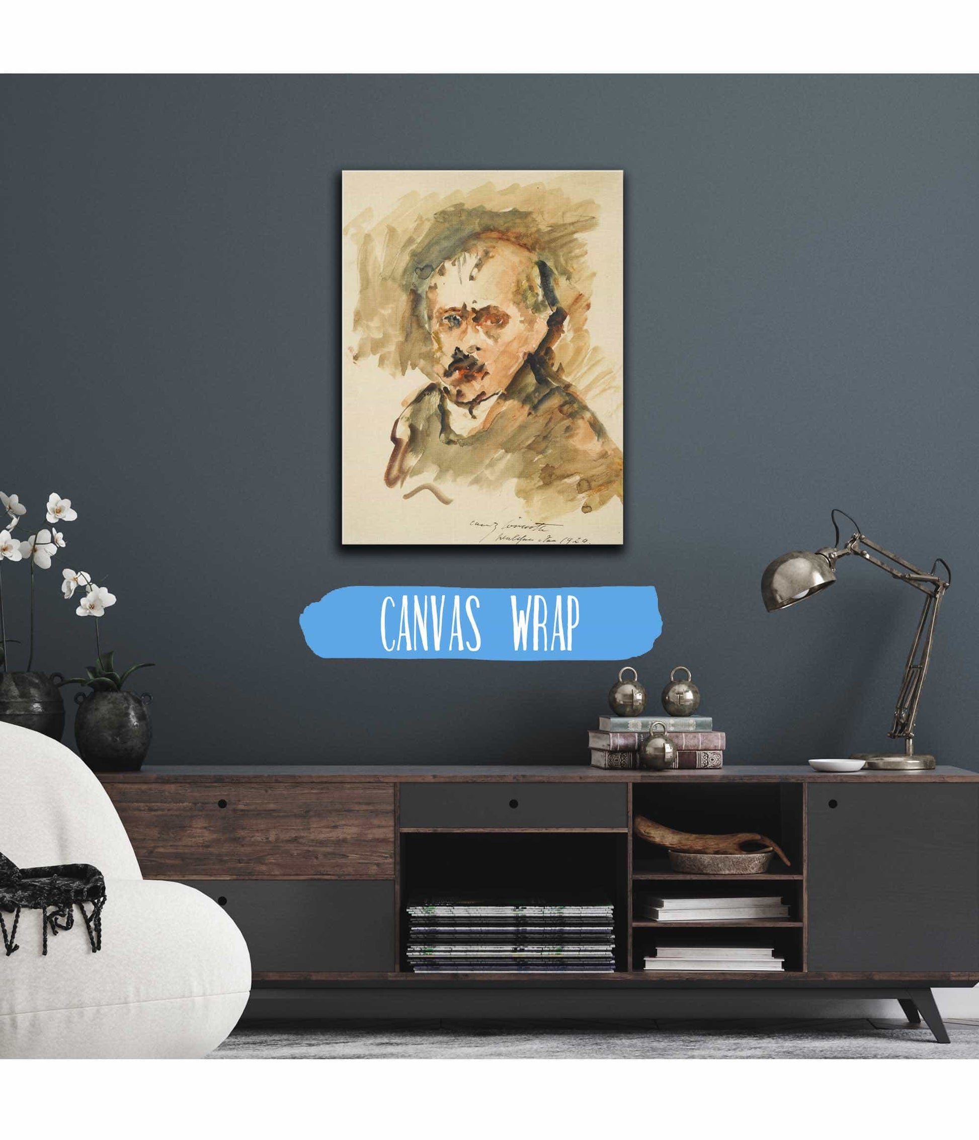 Selbstbildnis Mit Schnurrbart Self Portrait With Moustache by Lovis Corinth