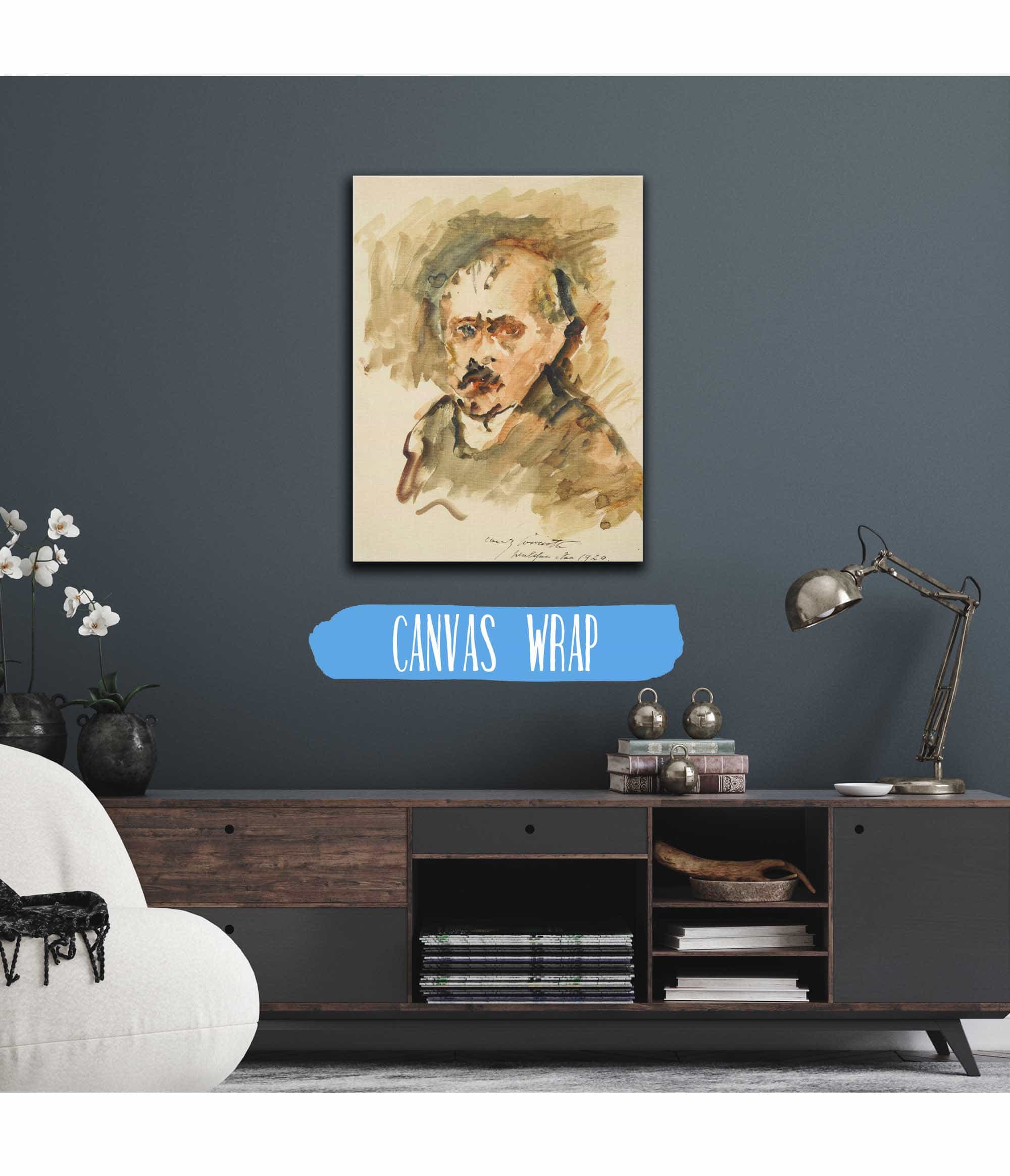 Selbstbildnis Mit Schnurrbart Self Portrait With Moustache by Lovis Corinth