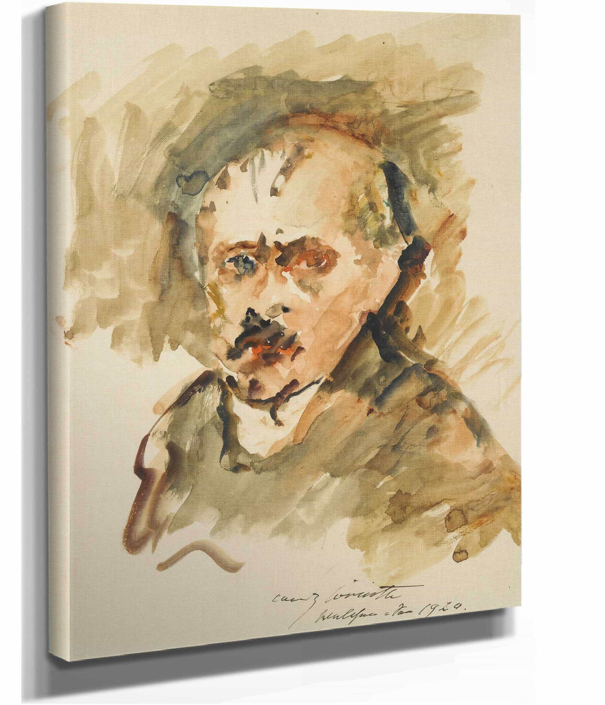 Selbstbildnis Mit Schnurrbart Self Portrait With Moustache by Lovis Corinth