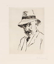Selbstportrait Mit Dem Hut Auf Dem Kopf by Max Liebermann