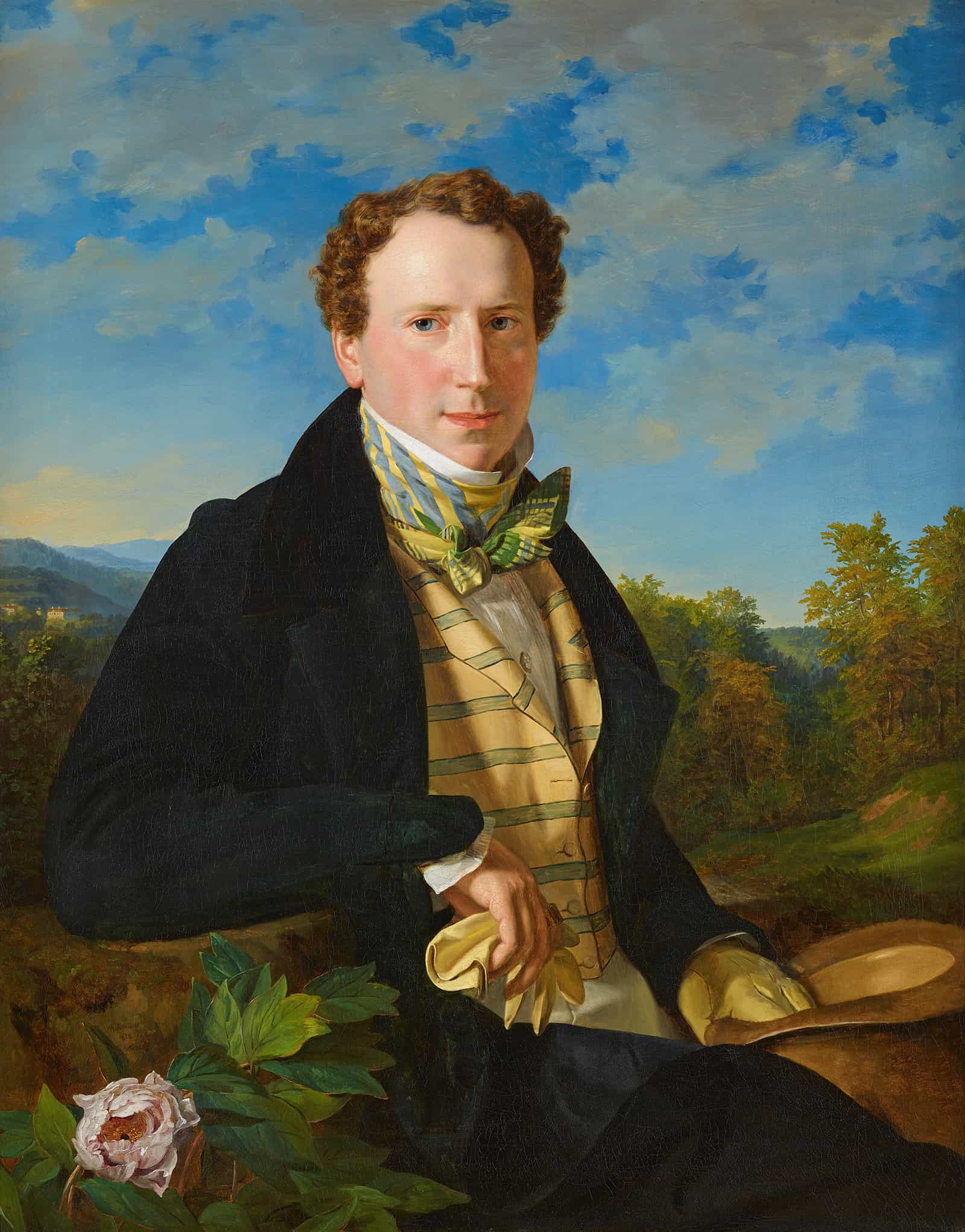 Selbstportrat In Jungen Jahren by Ferdinand Georg Waldmuller