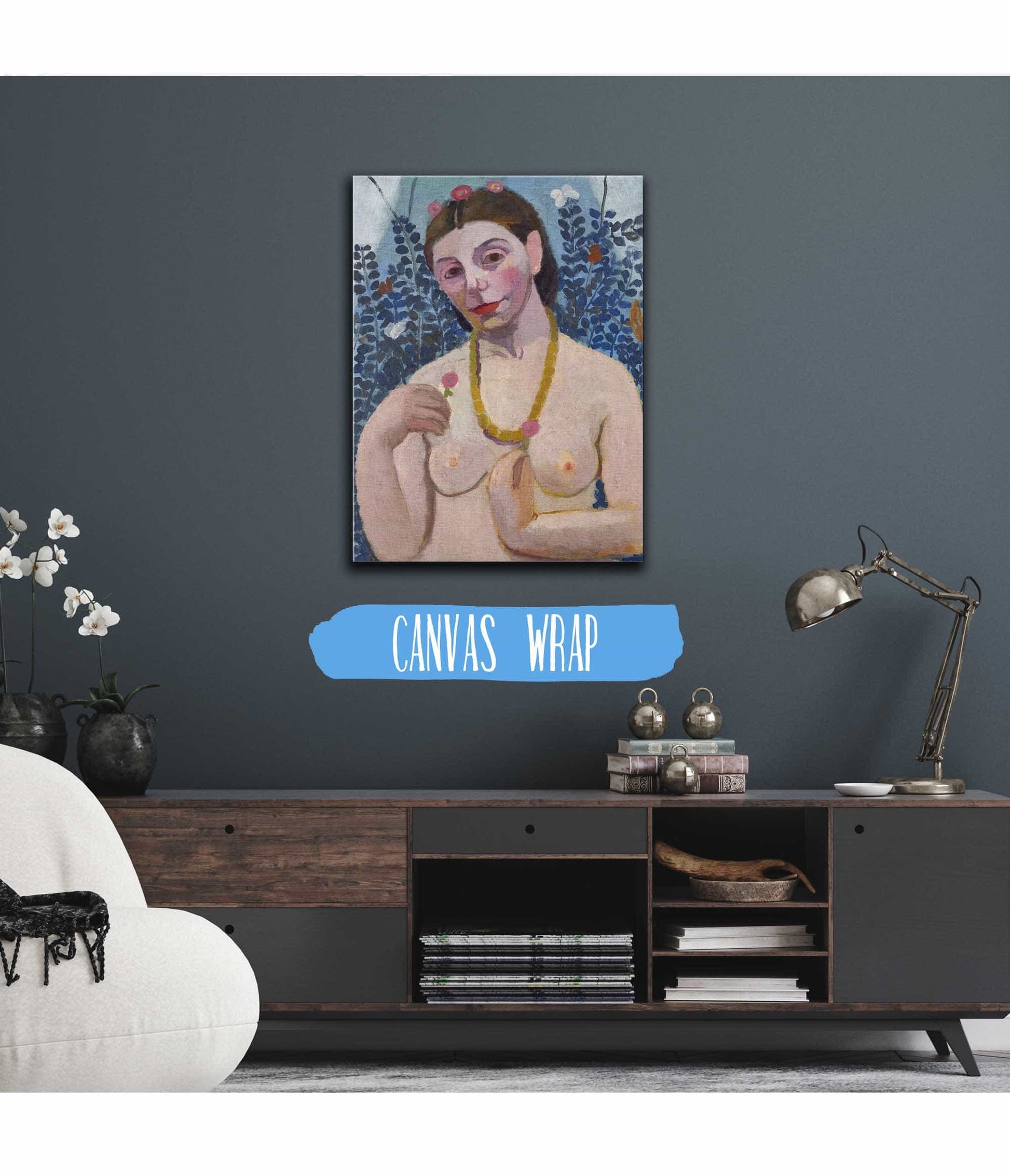 Self Portrait As A Half Length Nude With Amber Necklace Ii by Paula Modersohn Becker