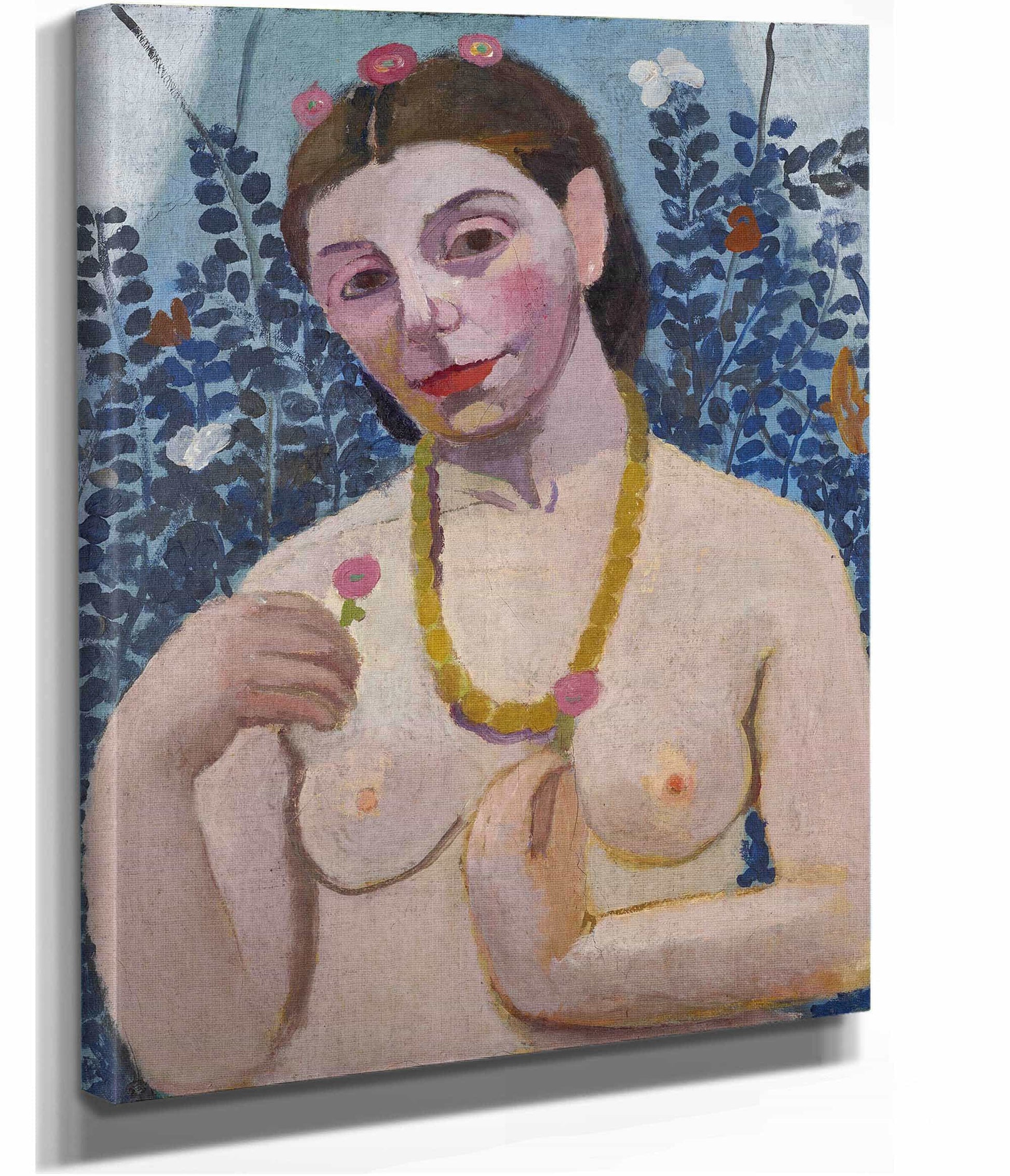 Self Portrait As A Half Length Nude With Amber Necklace Ii by Paula Modersohn Becker