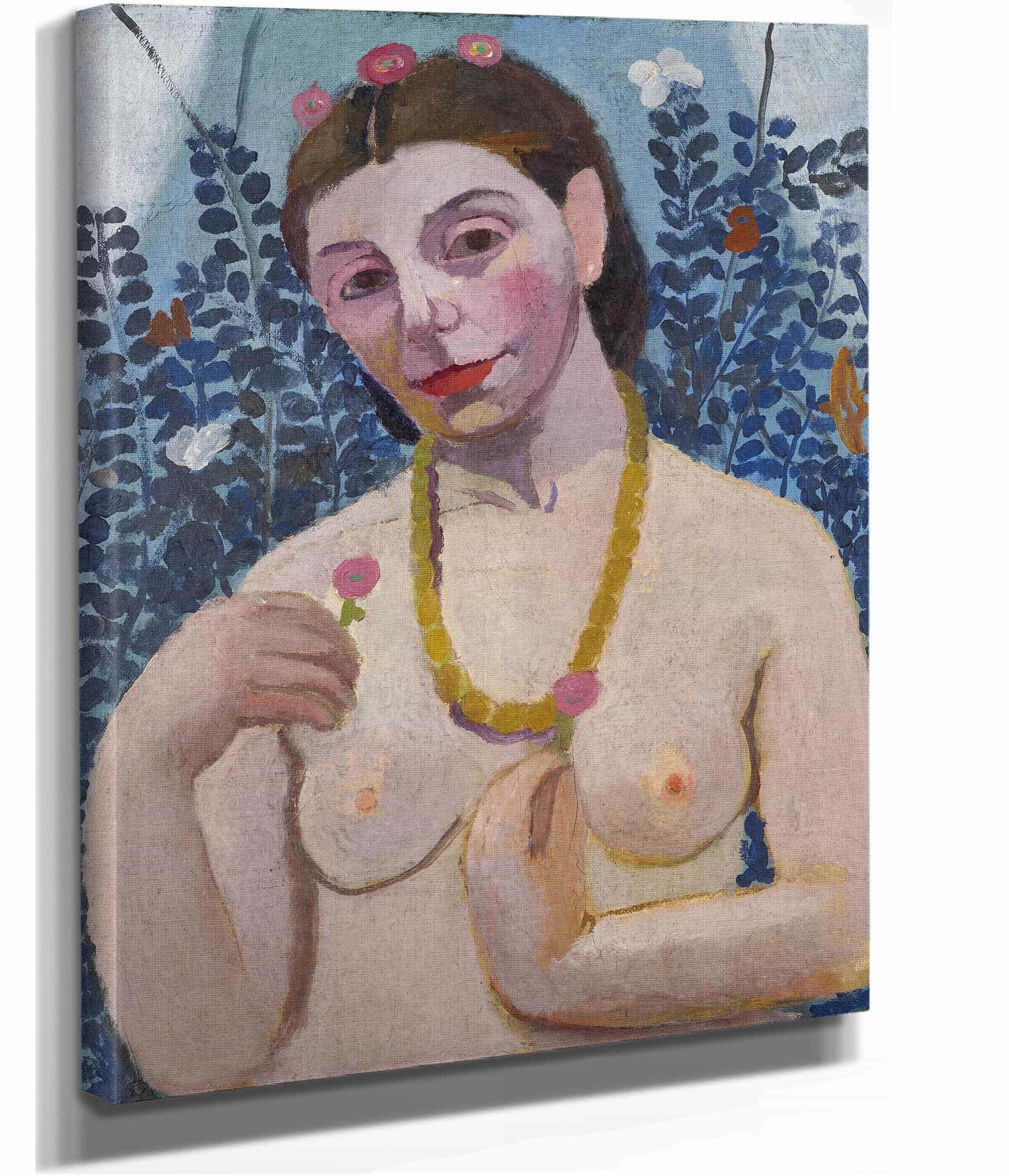 Self Portrait As A Half Length Nude With Amber Necklace Ii by Paula Modersohn Becker