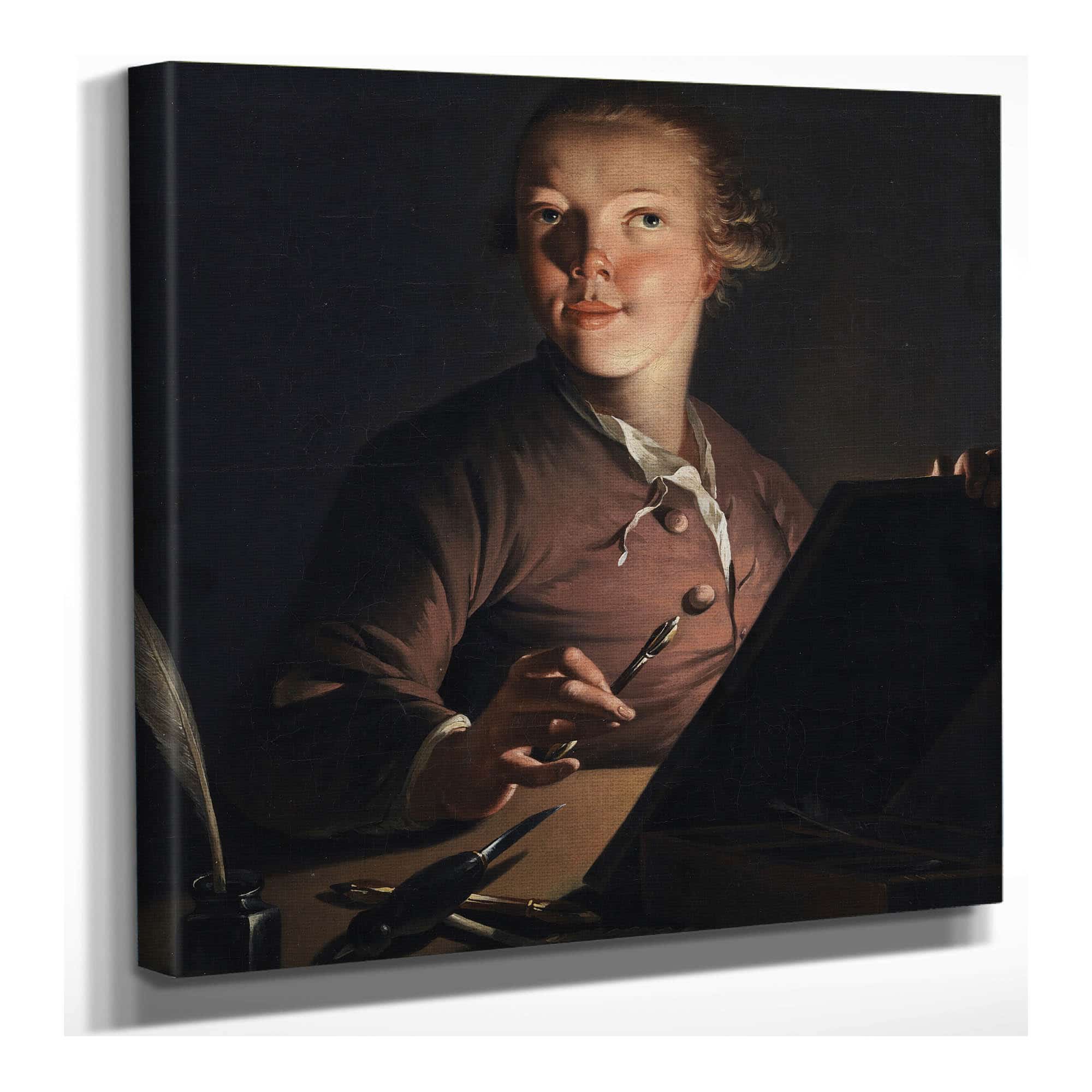 Self Portrait By Candlelight by Jens Juel