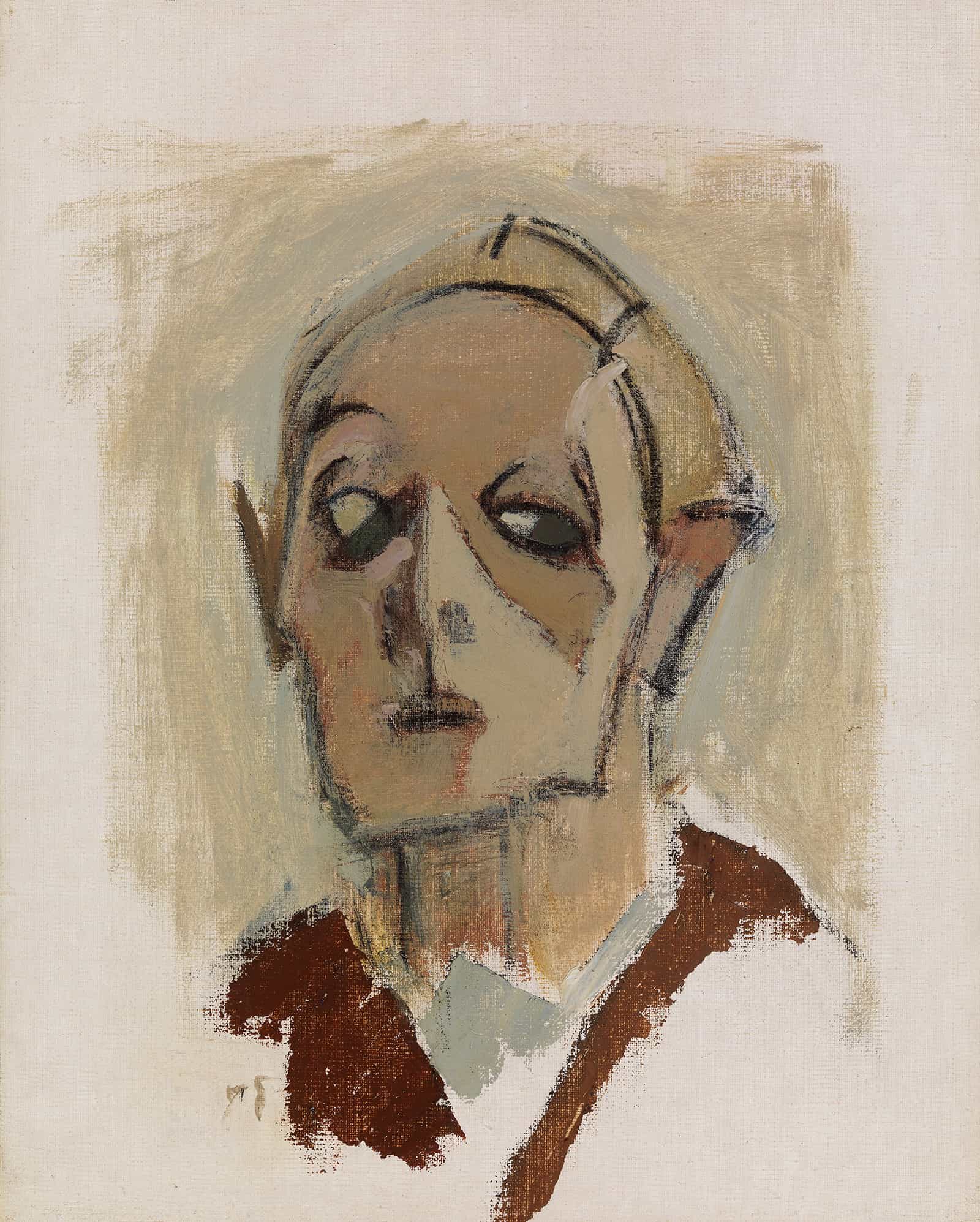 Self Portrait En Face I by Helene Schjerfbeck