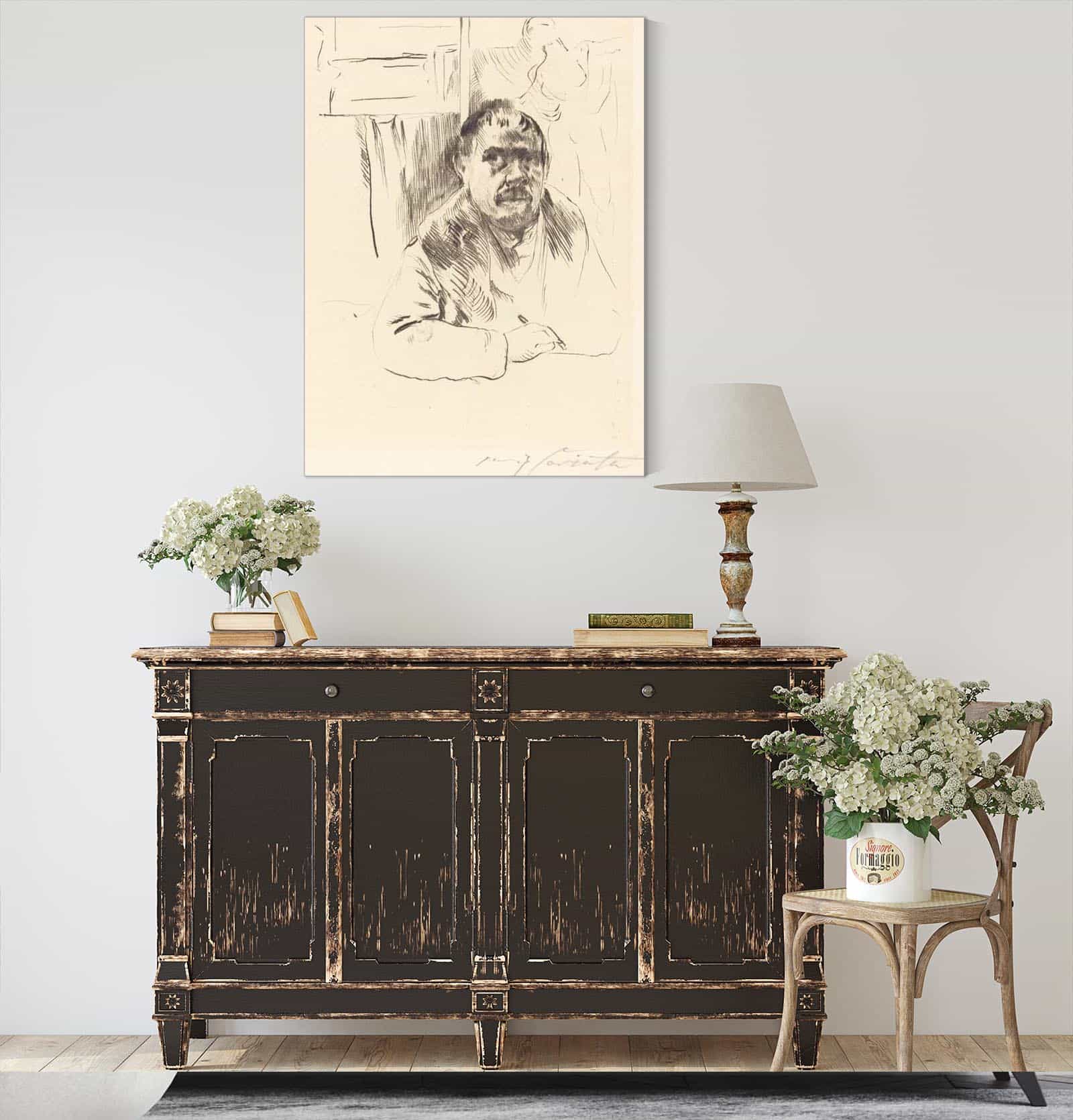 Self Portrait In A Fur Coat Selbstbildnis Im Pelz by Lovis Corinth