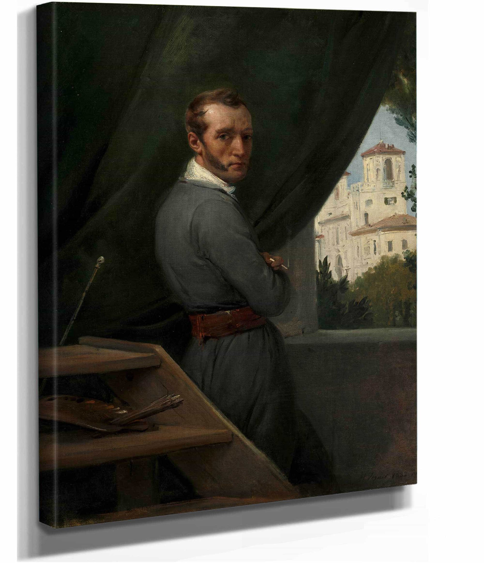 Self Portrait In Rome by Horace Vernet