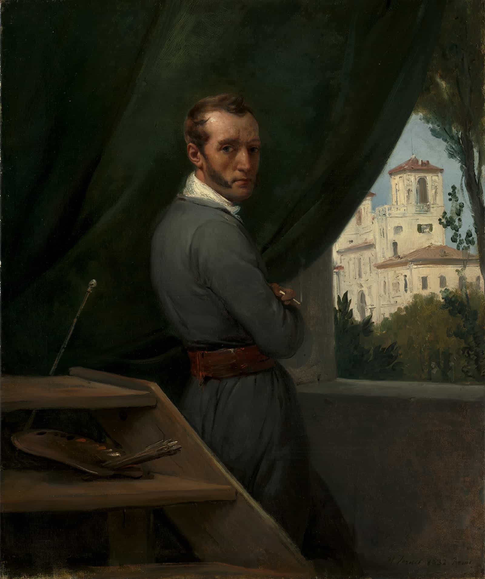 Self Portrait In Rome by Horace Vernet