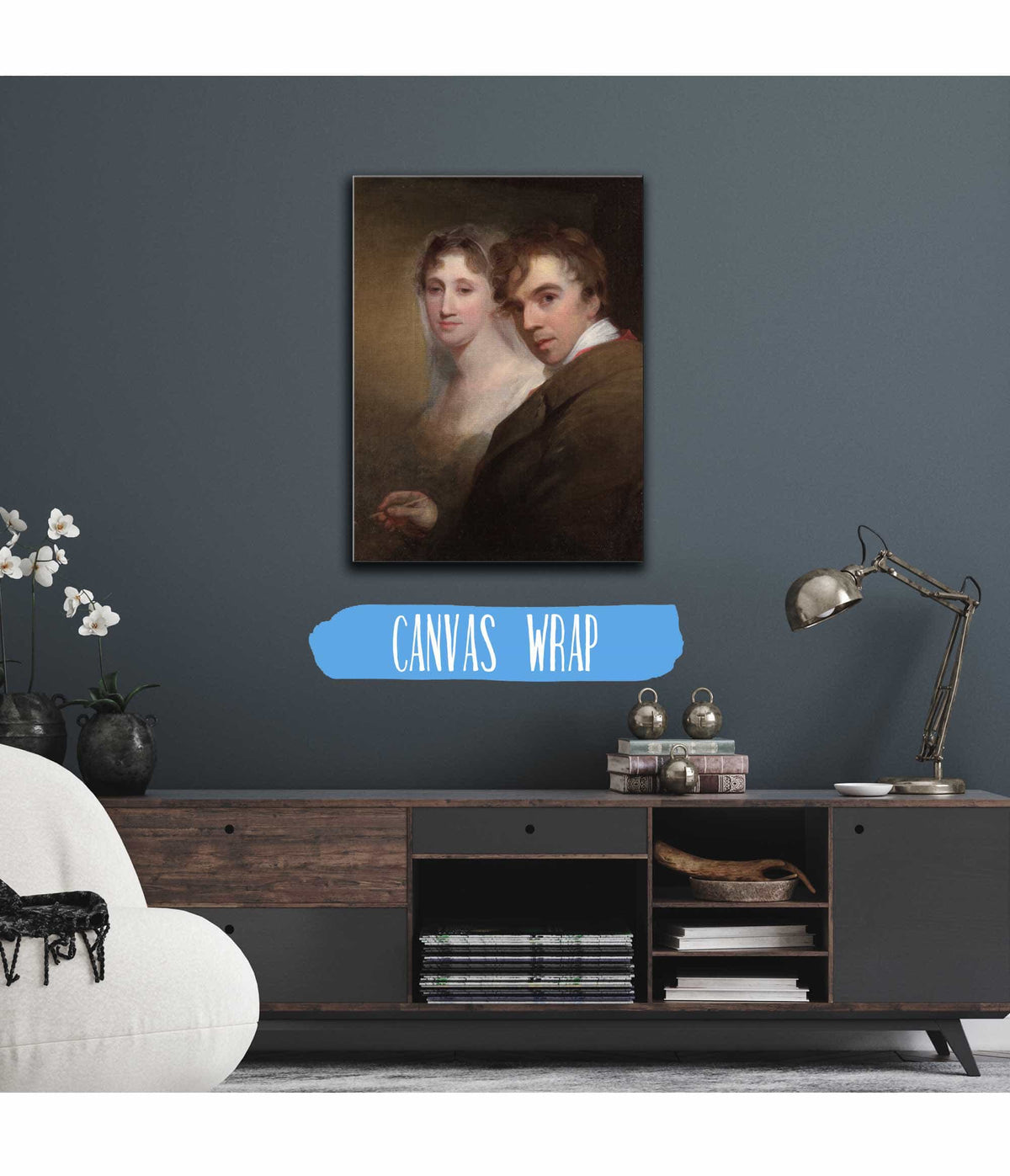 Self Portrait Of The Artist Painting His Wife Sarah Annis Sully by Thomas Sully