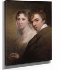 Self Portrait Of The Artist Painting His Wife Sarah Annis Sully by Thomas Sully