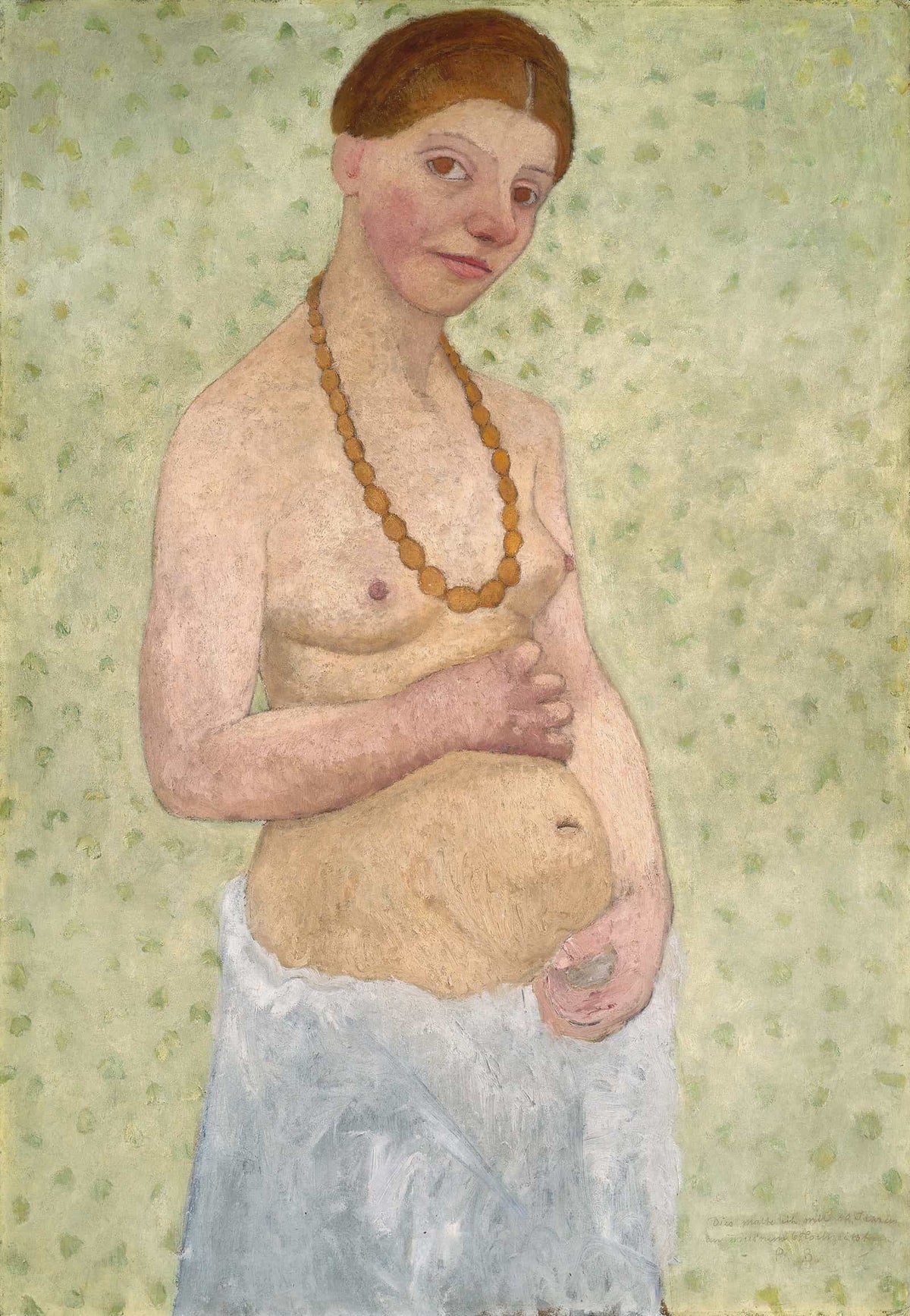 Self Portrait On The Th Wedding Anniversary by Paula Modersohn Becker