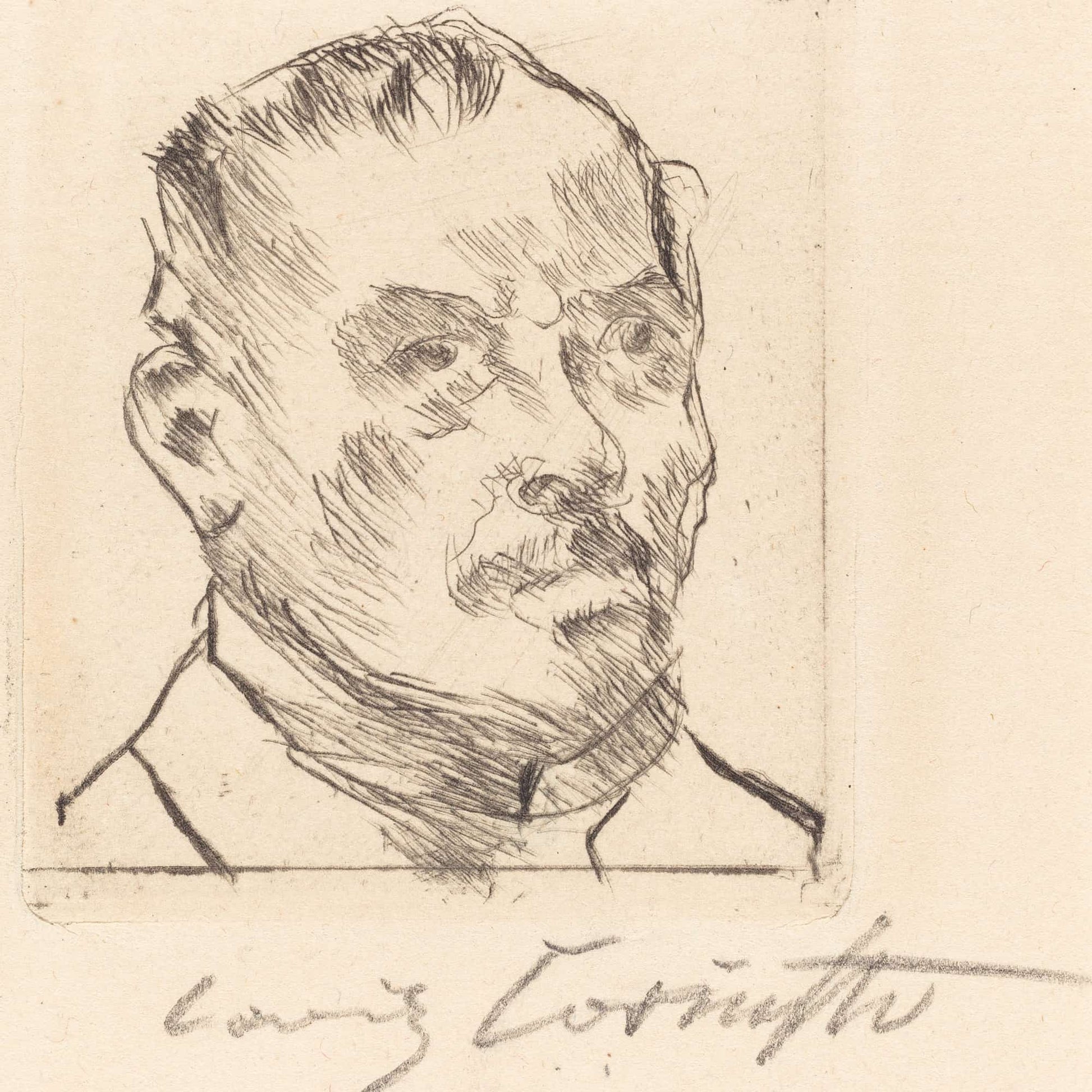 Self Portrait Selbstbildnis Kopf by Lovis Corinth