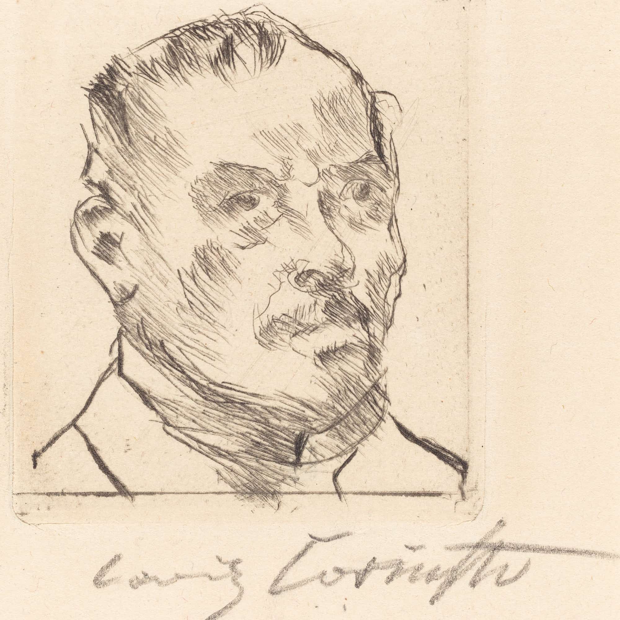 Self Portrait Selbstbildnis Kopf by Lovis Corinth