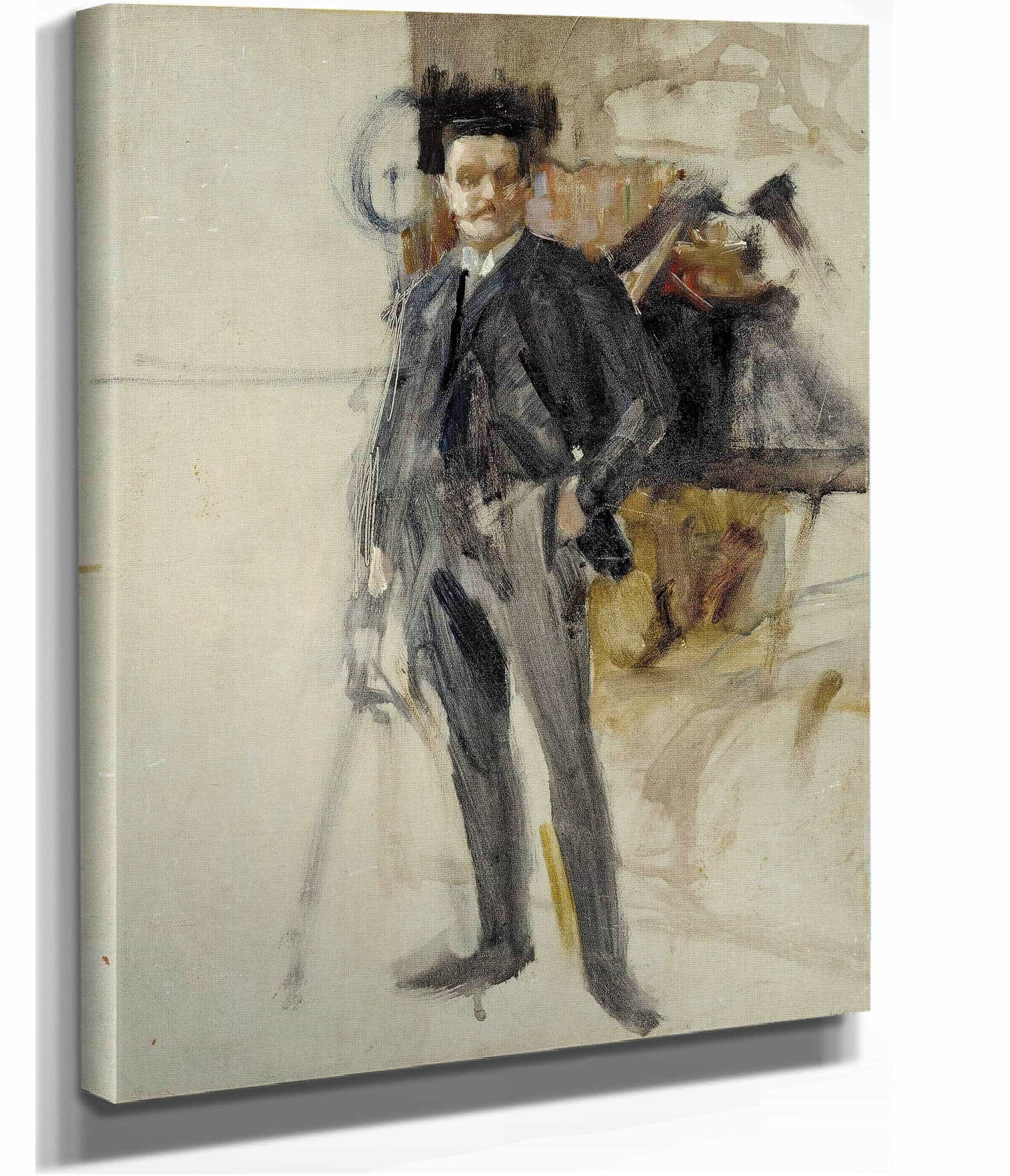 Self Portrait Sketch by Albert Edelfelt