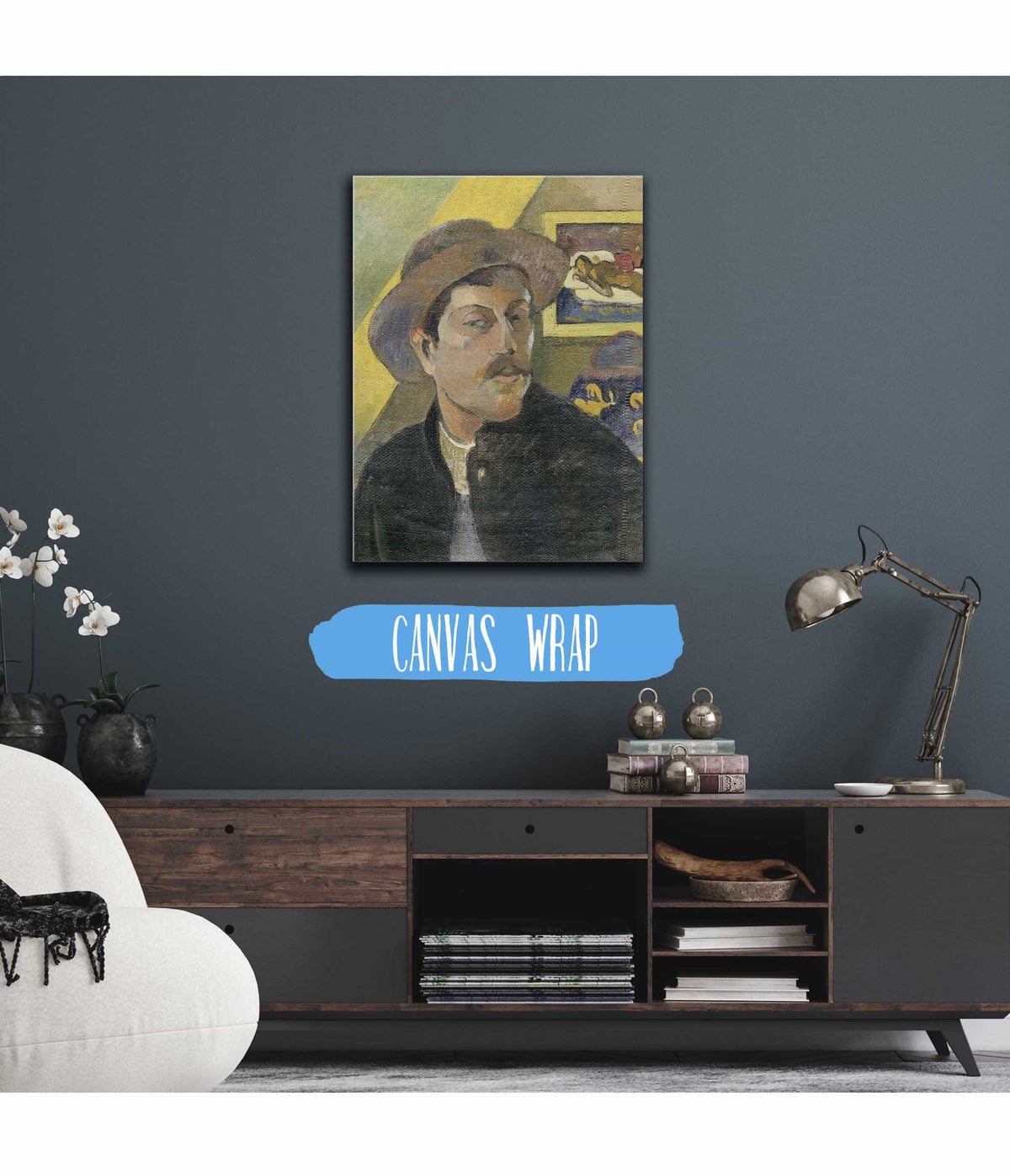 Self Portrait With A Hat  by Paul Gauguin