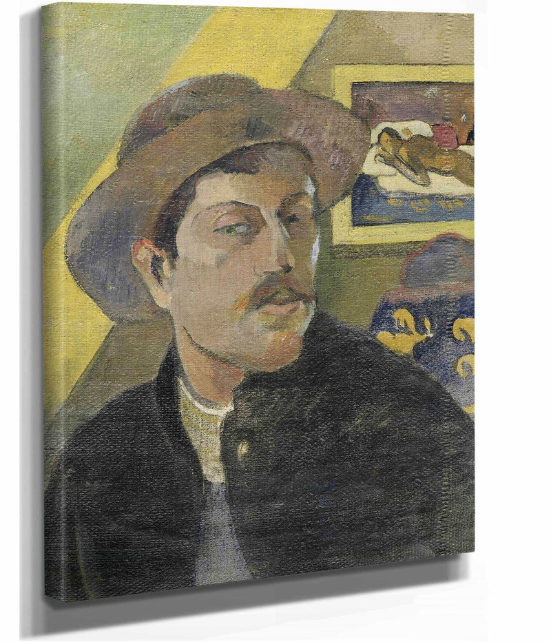 Self Portrait With A Hat  by Paul Gauguin