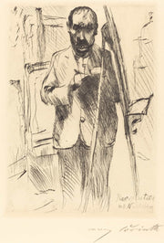 Self Portrait With Easel by Lovis Corinth