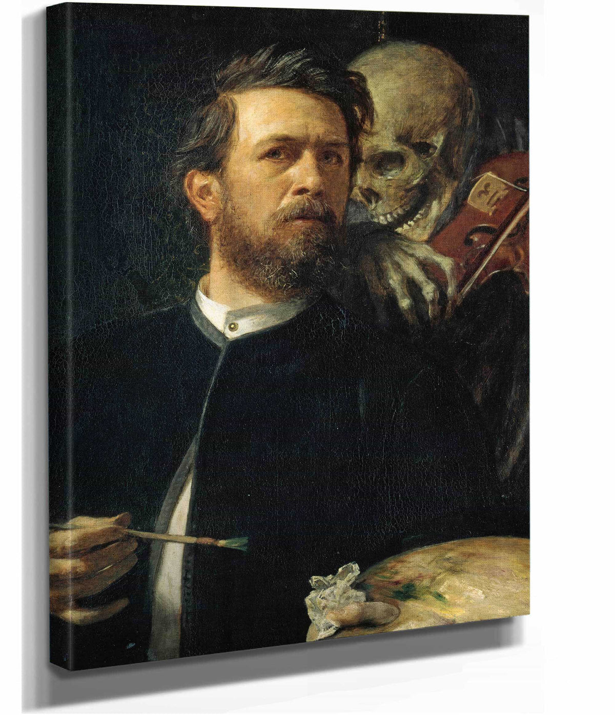 Self Portrait With Fiddling Death by Arnold Bocklin