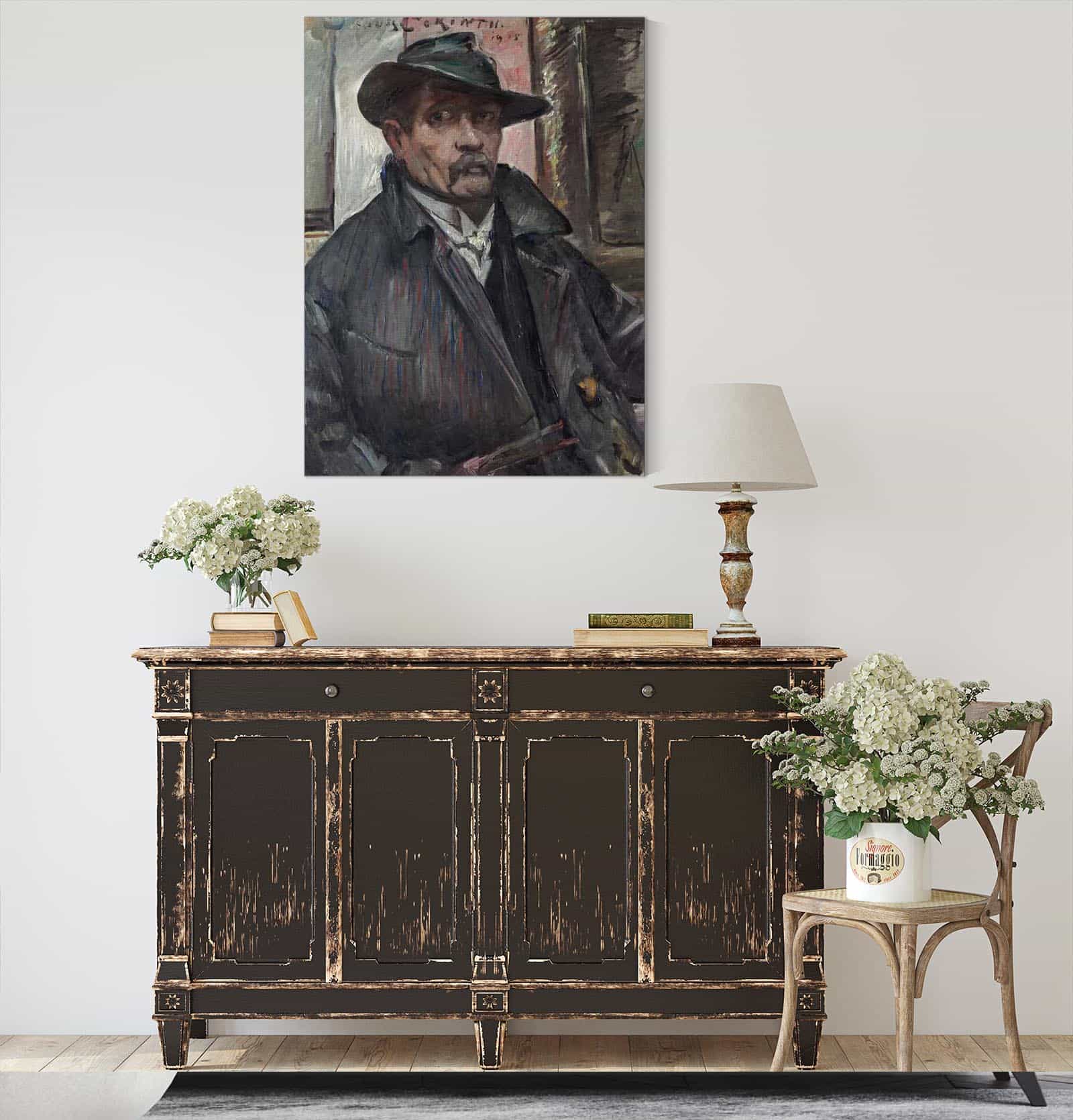 Self Portrait With Hat And Coat by Lovis Corinth