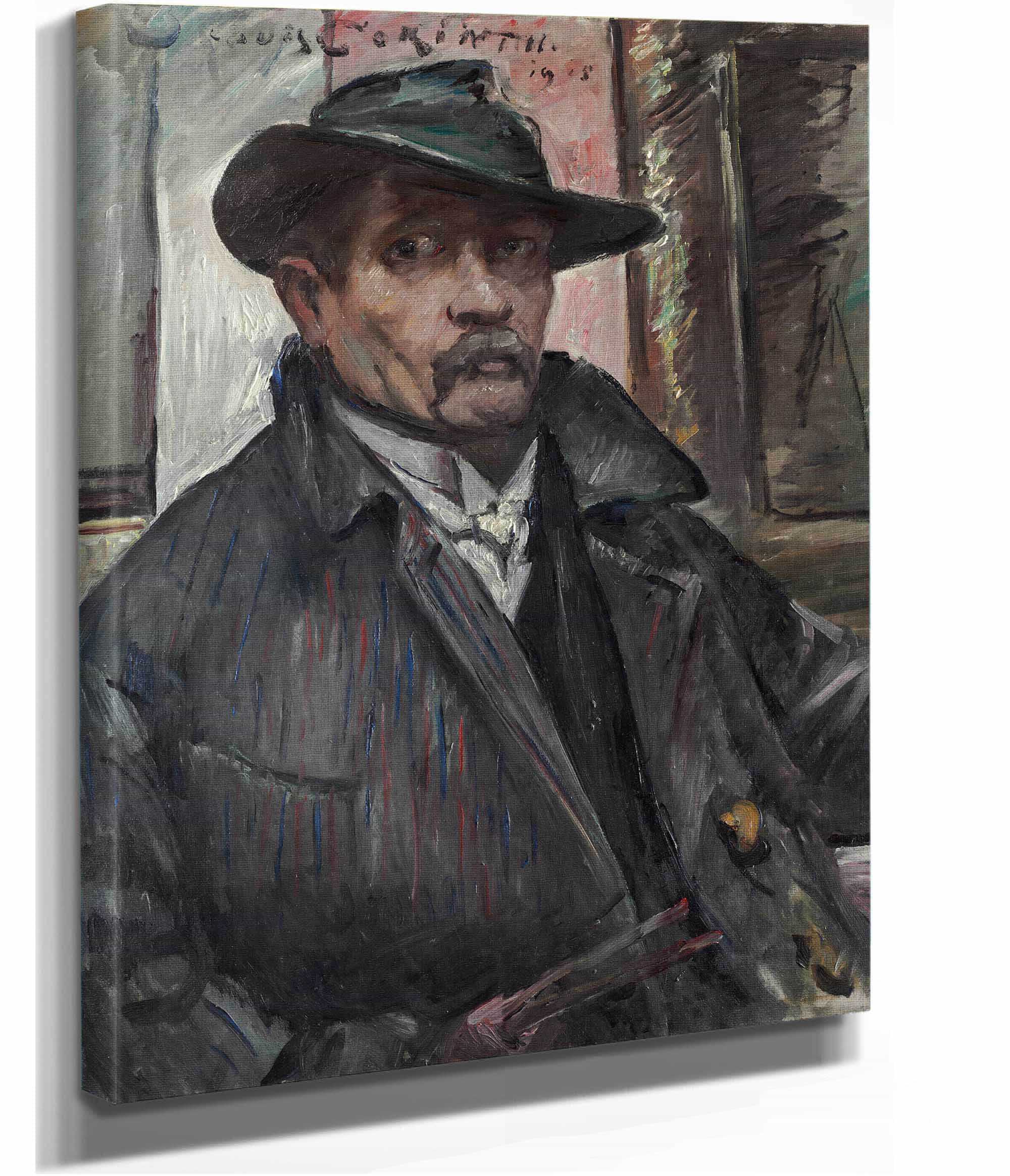 Self Portrait With Hat And Coat by Lovis Corinth