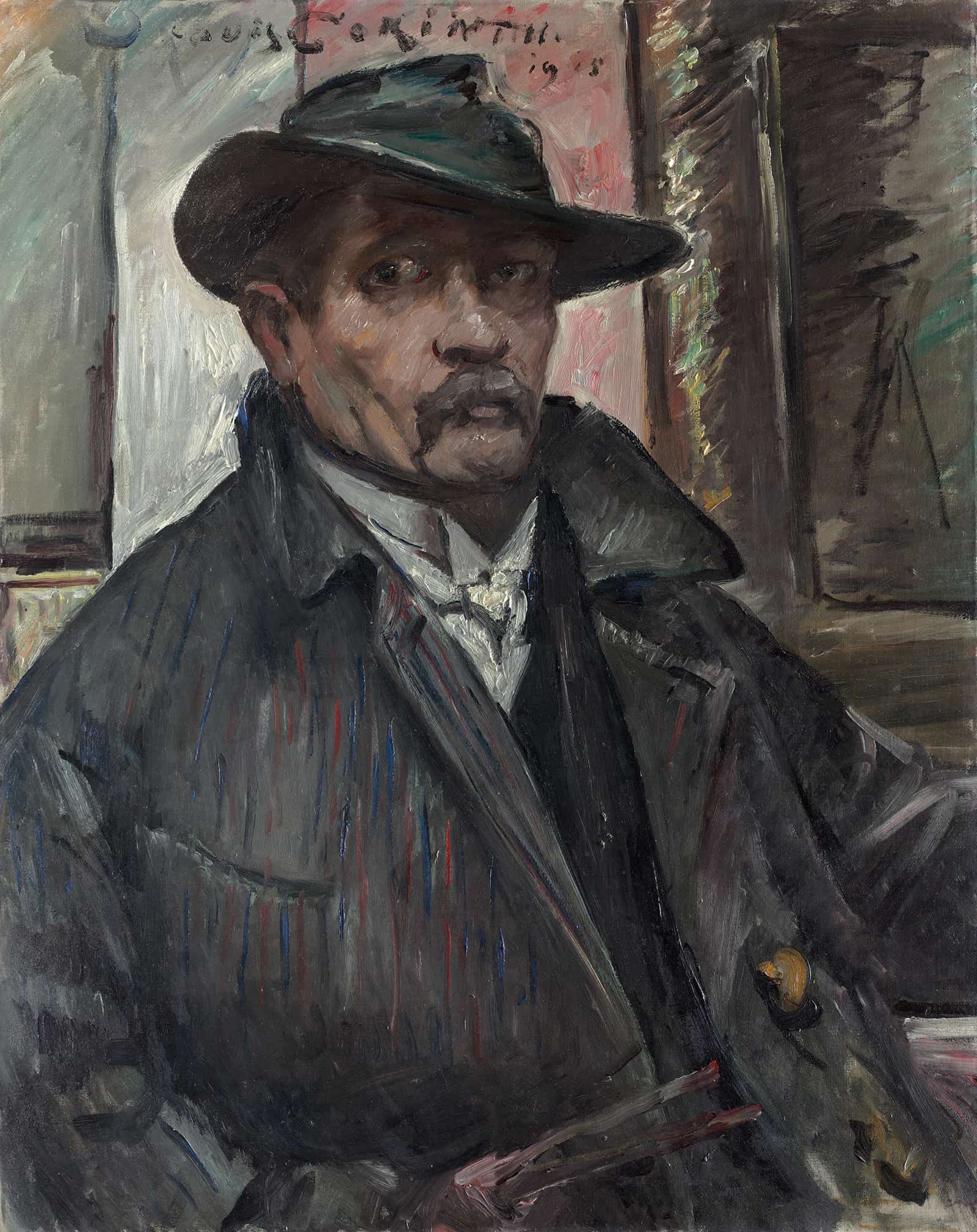 Self Portrait With Hat And Coat by Lovis Corinth