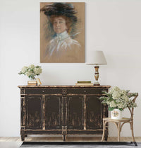 Self Portrait With Hat And Veil by Alice Pike Barney